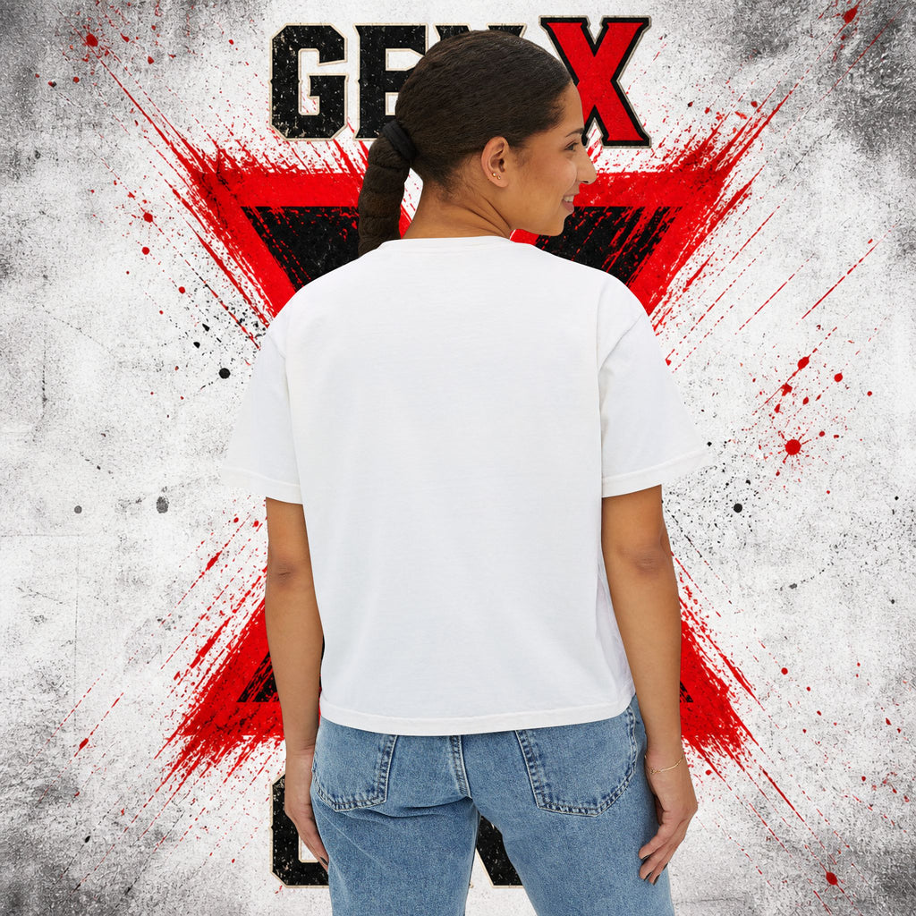 Gen X Women's Boxy Tee — "Earned Ground" 1965–1980 Retro