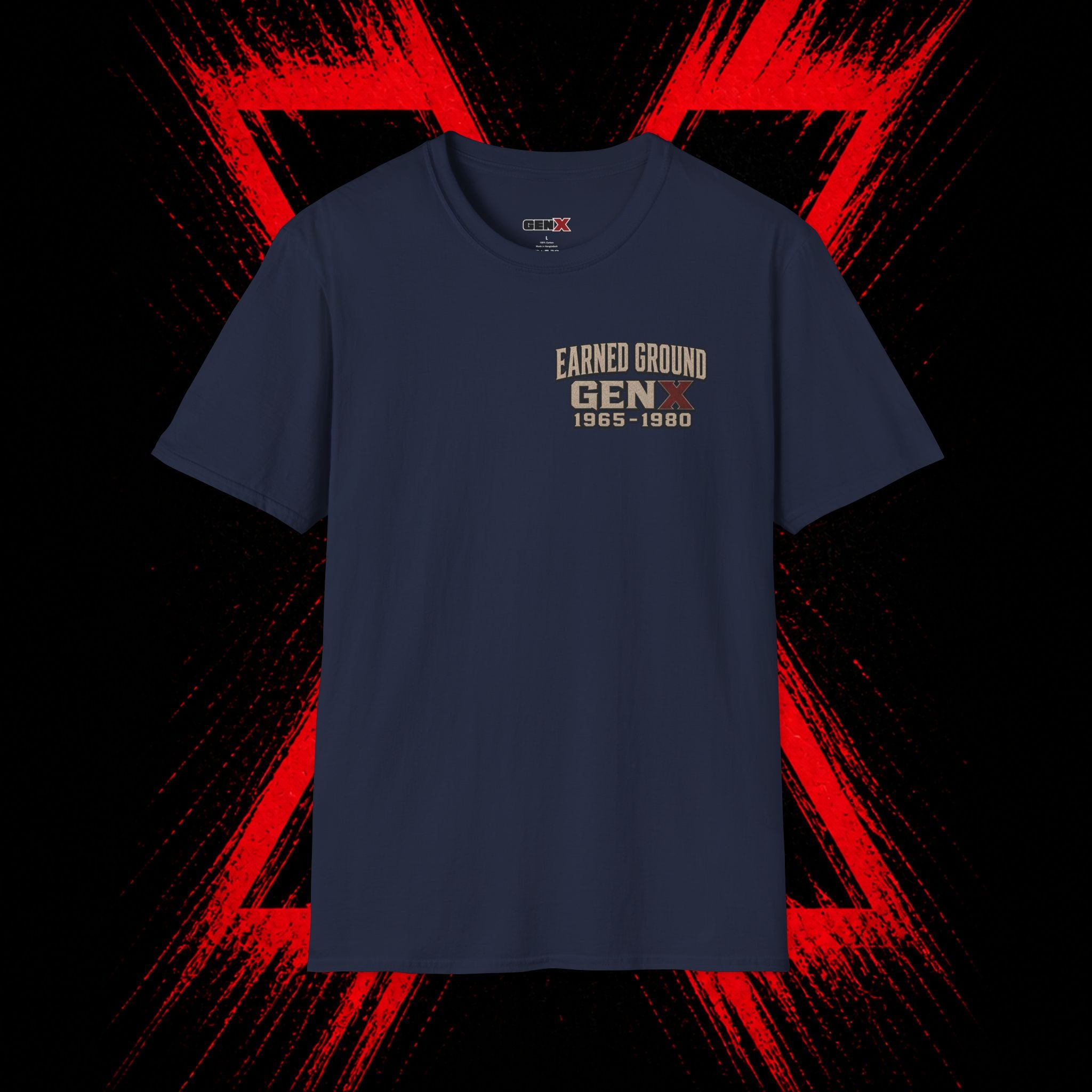 Earned Ground Gen X 1965–1980 Retro Vintage Tee— Gen X 1965–1980 Retro Vintage Tee
