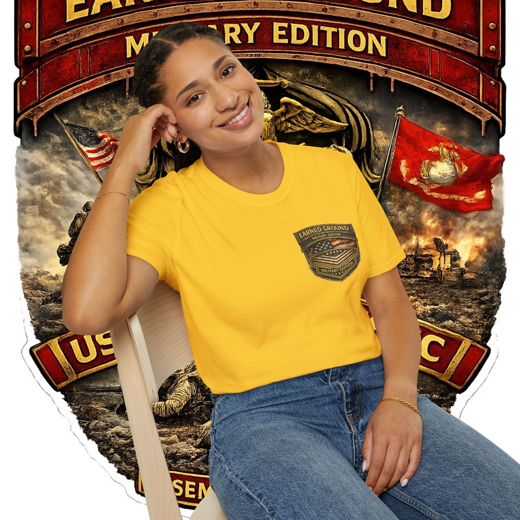 Earned Ground Military Edition USMC — USMC Military Tribute Pocket Tee