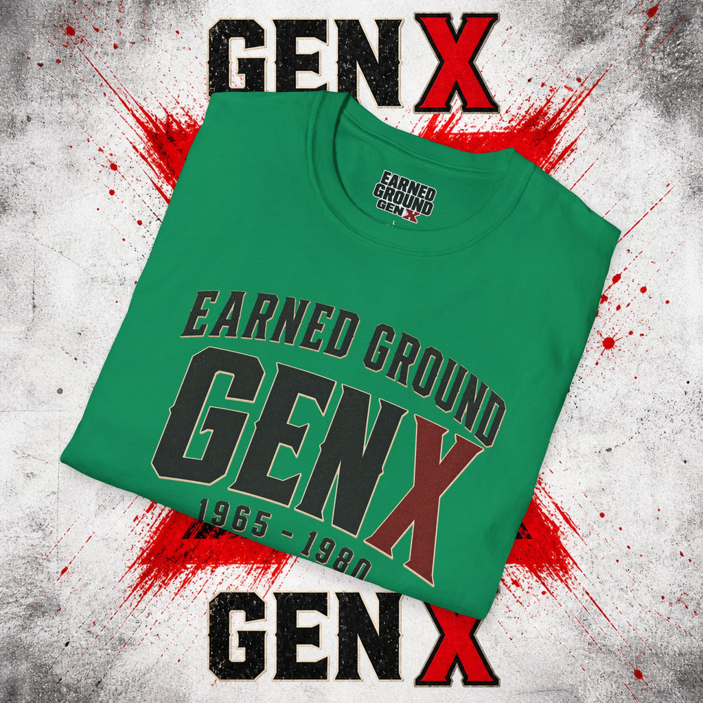 Earned Ground GEN X T-Shirt — 1965–1980 Retro Pride Tee