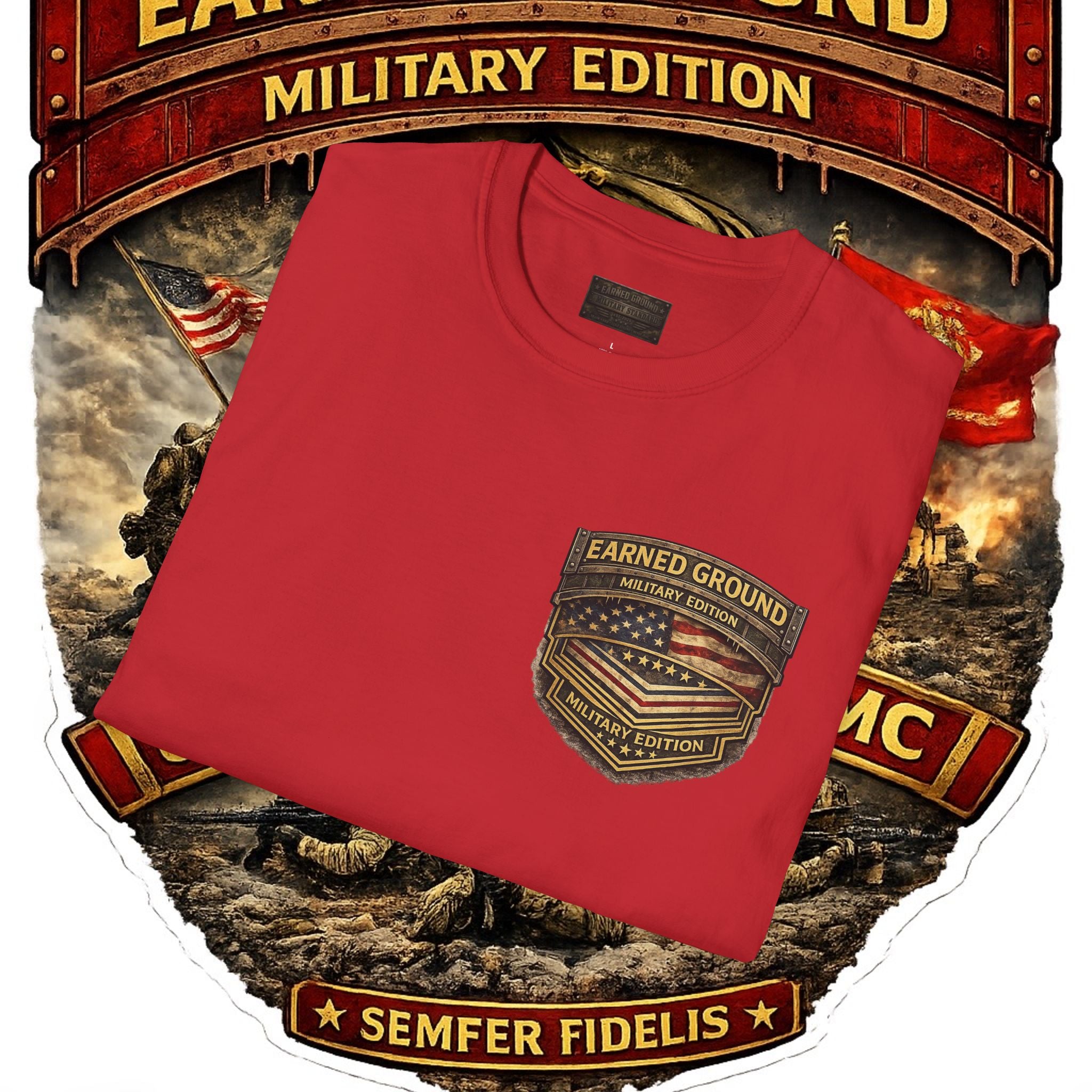 Earned Ground Military Edition USMC — USMC Military Tribute Pocket Tee