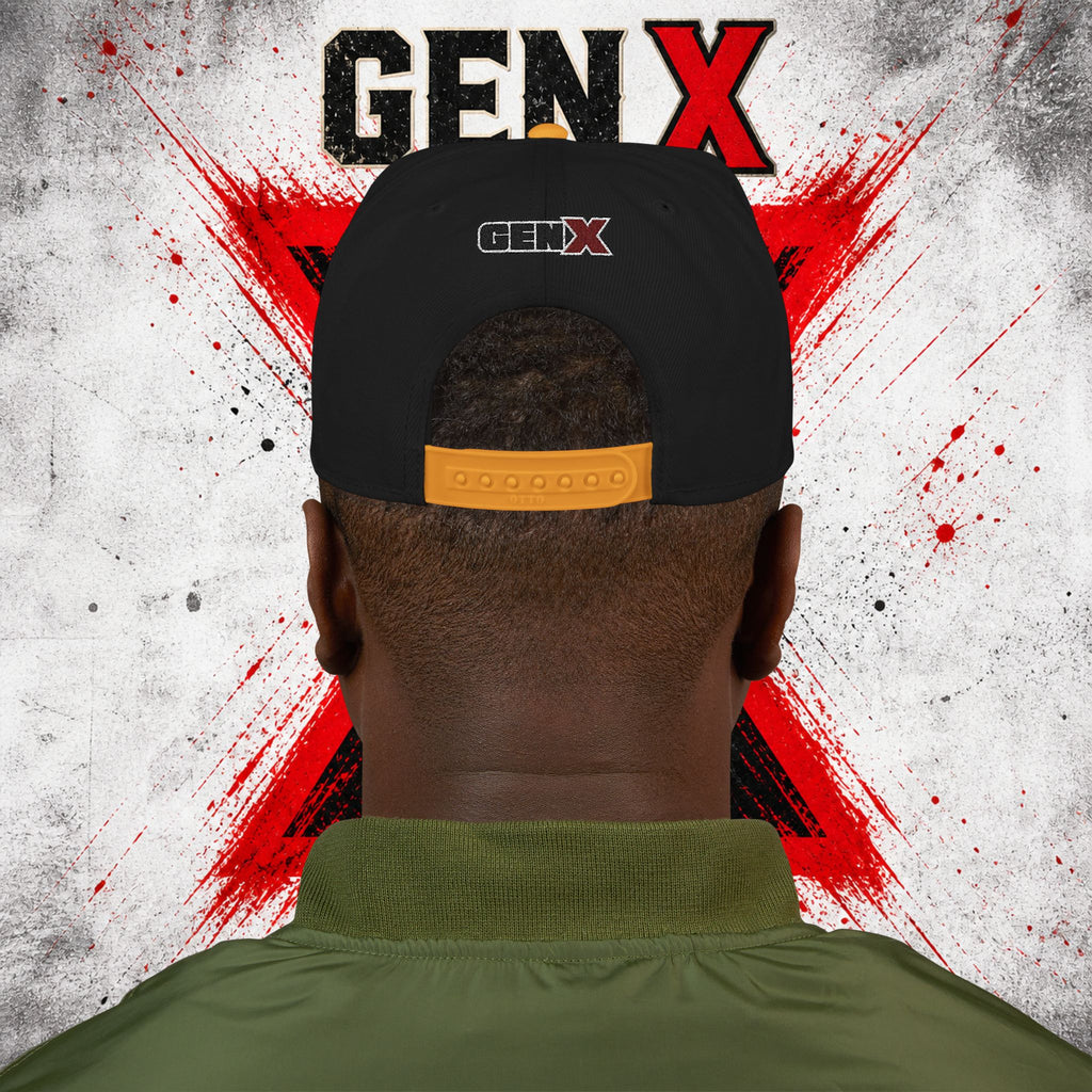Gen X Embroidered Flat Bill Ball Cap — Gen X Proud 1965–1980