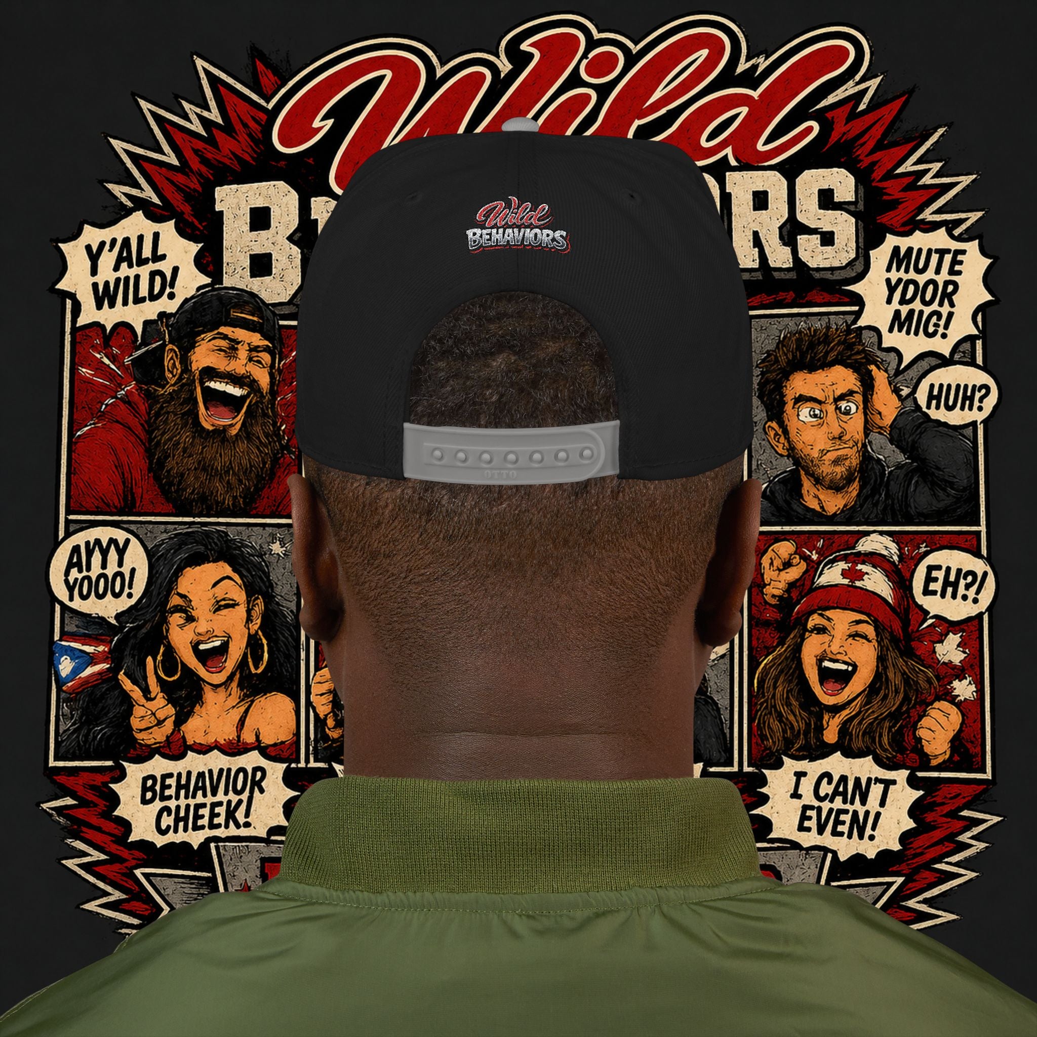 Earned Ground Cap Snapback Hat — 'Wild Behaviors' Embroidered Earned Ground Cap
