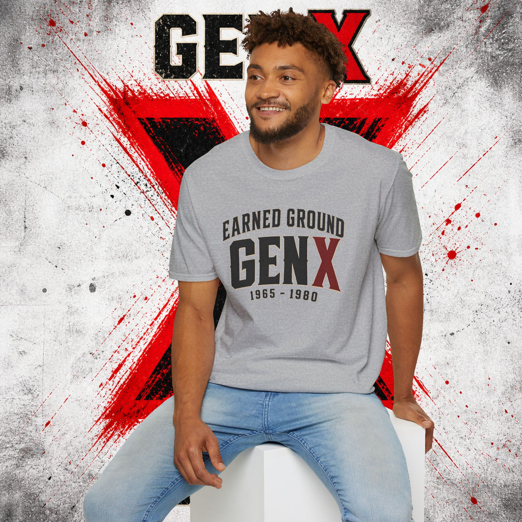 Earned Ground GEN X T-Shirt — 1965–1980 Retro Pride Tee