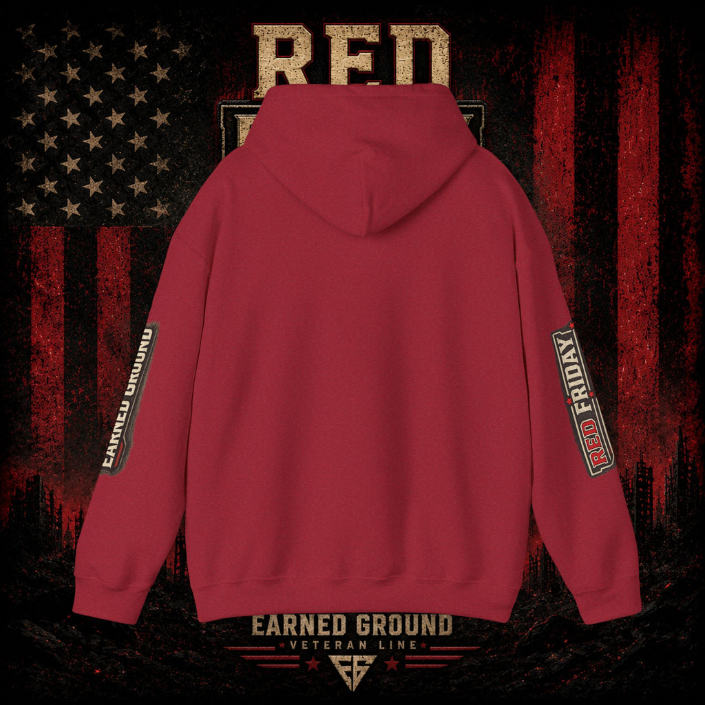 Red Friday Hoodie — " WE WEAR READ UNITL THE ALL COME HOME" Veterans American Flag Pullover