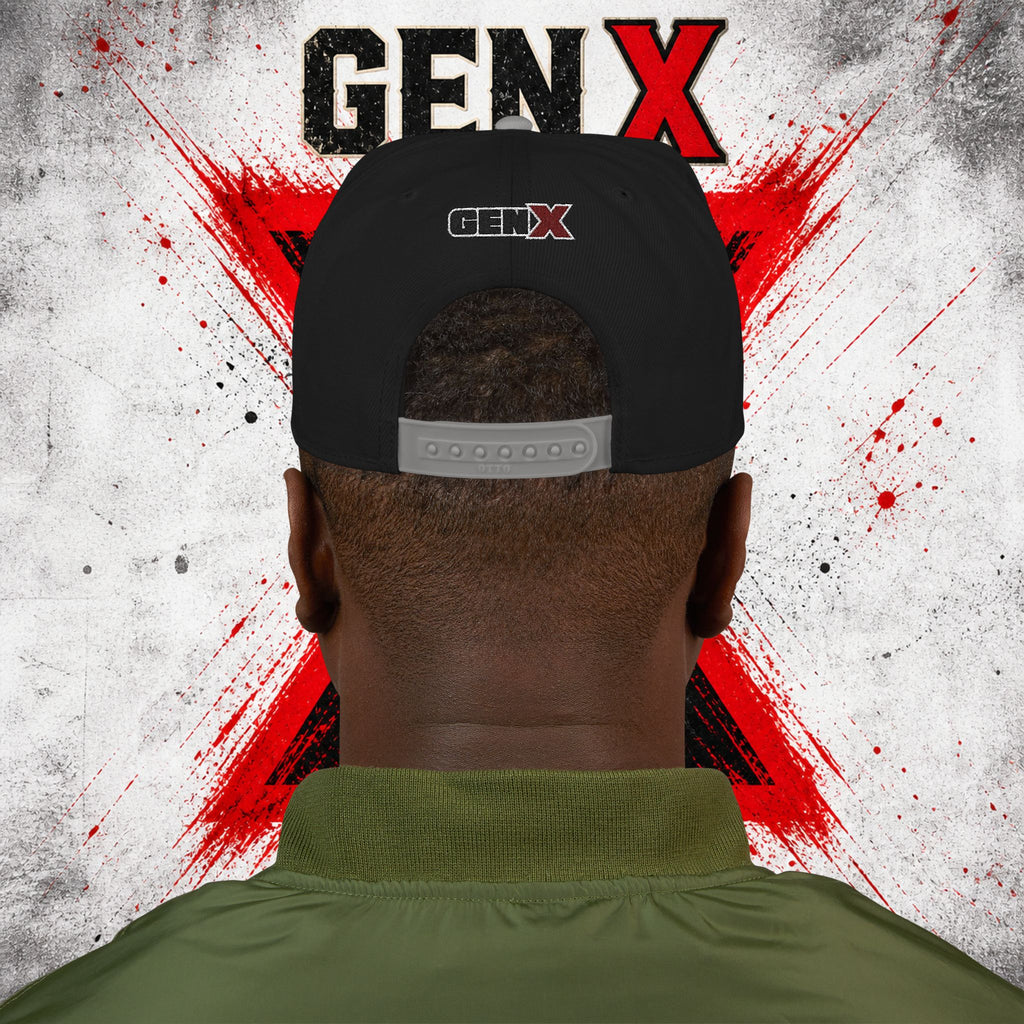 Gen X Embroidered Flat Bill Ball Cap — Gen X Proud 1965–1980