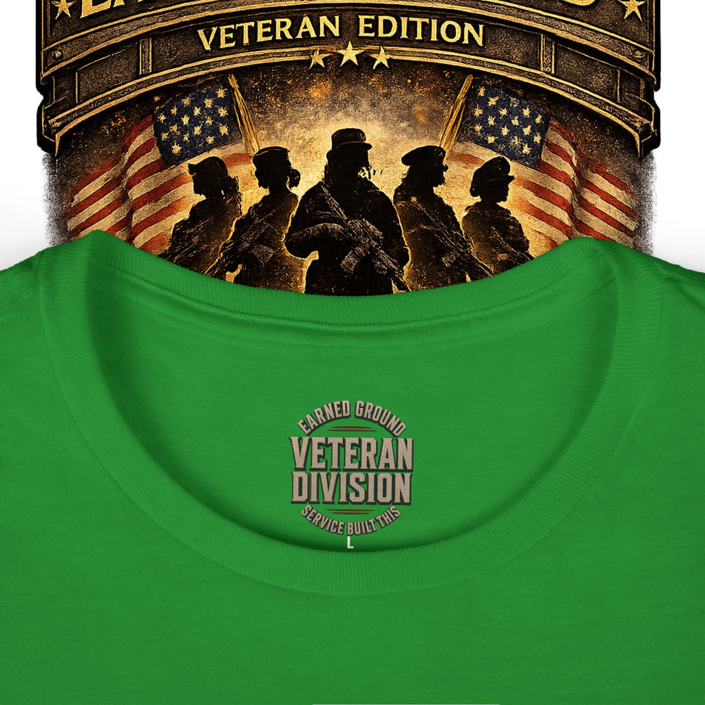 Earned Ground Female Veteran Patriotic Women's Tee - Female Veteran Patriotic Tee