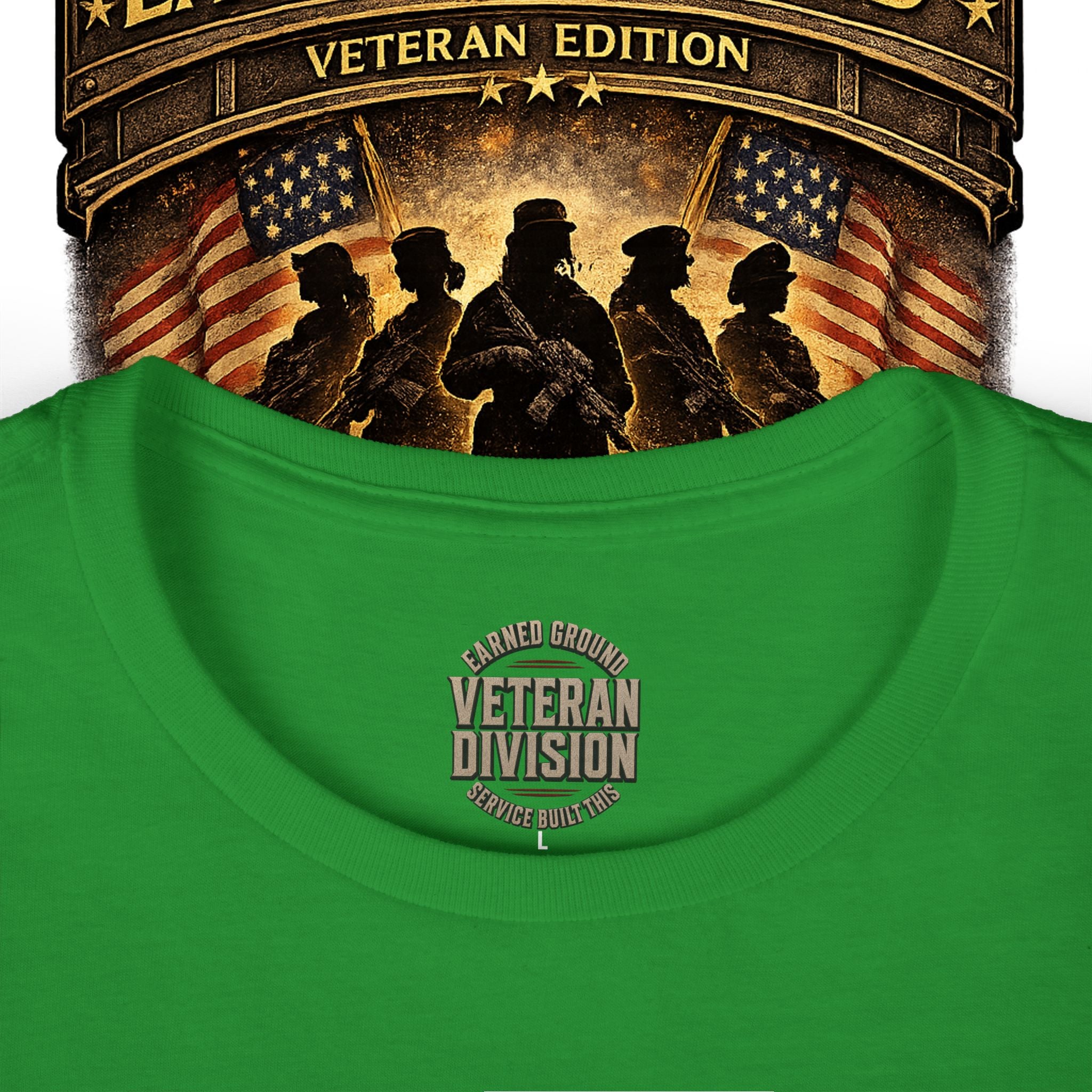 Earned Ground Female Veteran Patriotic Women's Tee - Female Veteran Patriotic Tee