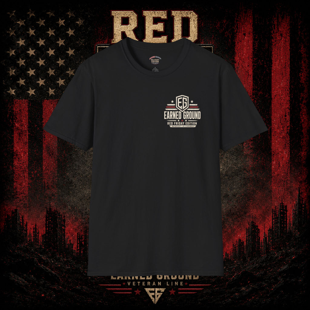 Earned Ground EG Military Flag T-Shirt — Red Friday Patriot Tee