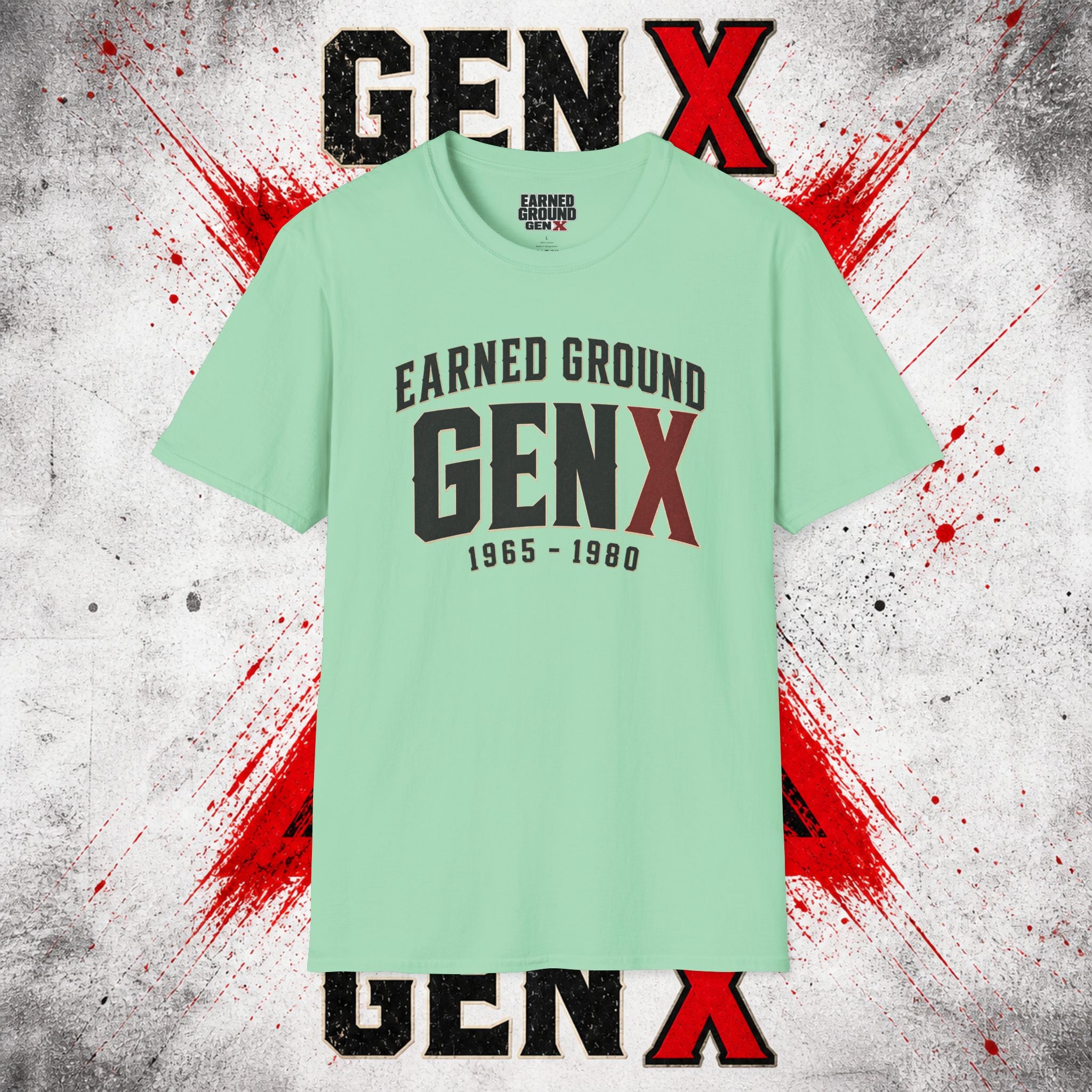 Earned Ground GEN X T-Shirt — 1965–1980 Retro Pride Tee