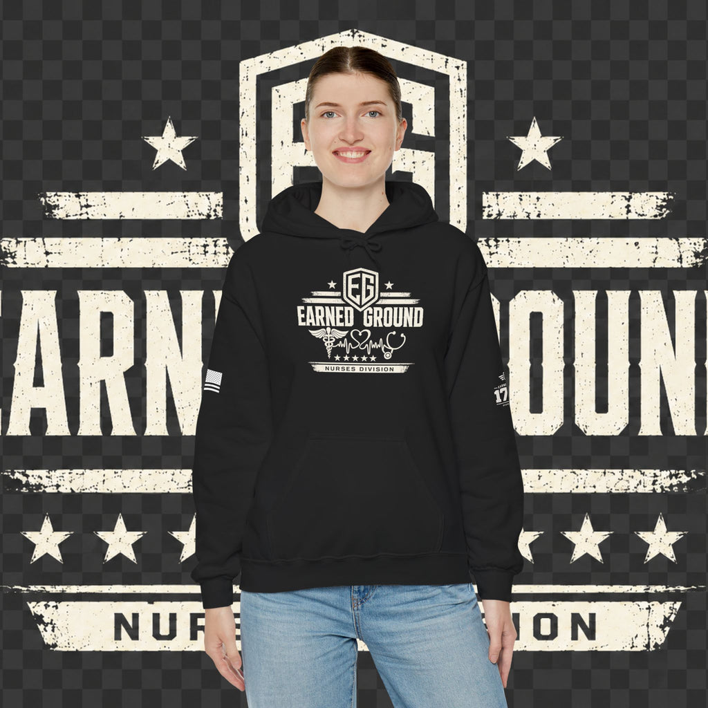 Earned Ground Nurses Division Hoodie — Nurse Tribute Pullover