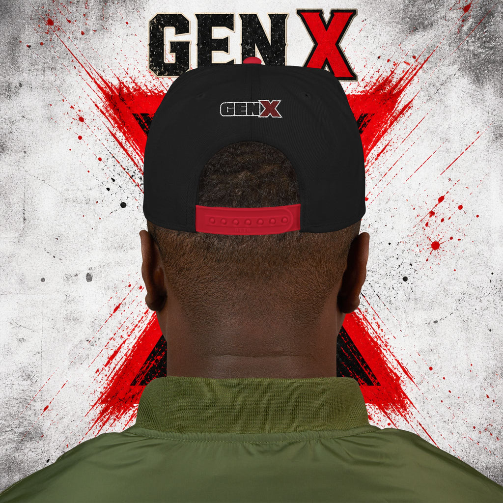 Gen X Embroidered Flat Bill Ball Cap — Gen X Proud 1965–1980