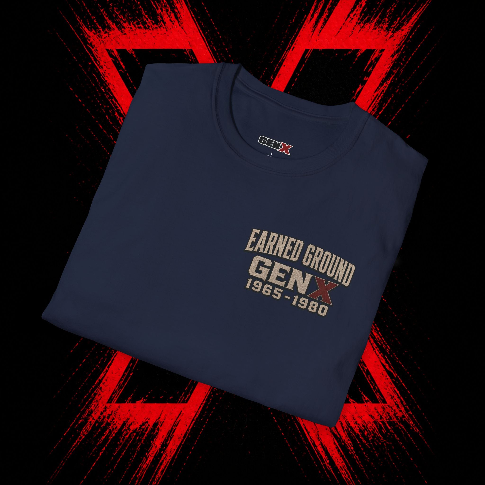Earned Ground Gen X 1965–1980 Retro Vintage Tee— Gen X 1965–1980 Retro Vintage Tee