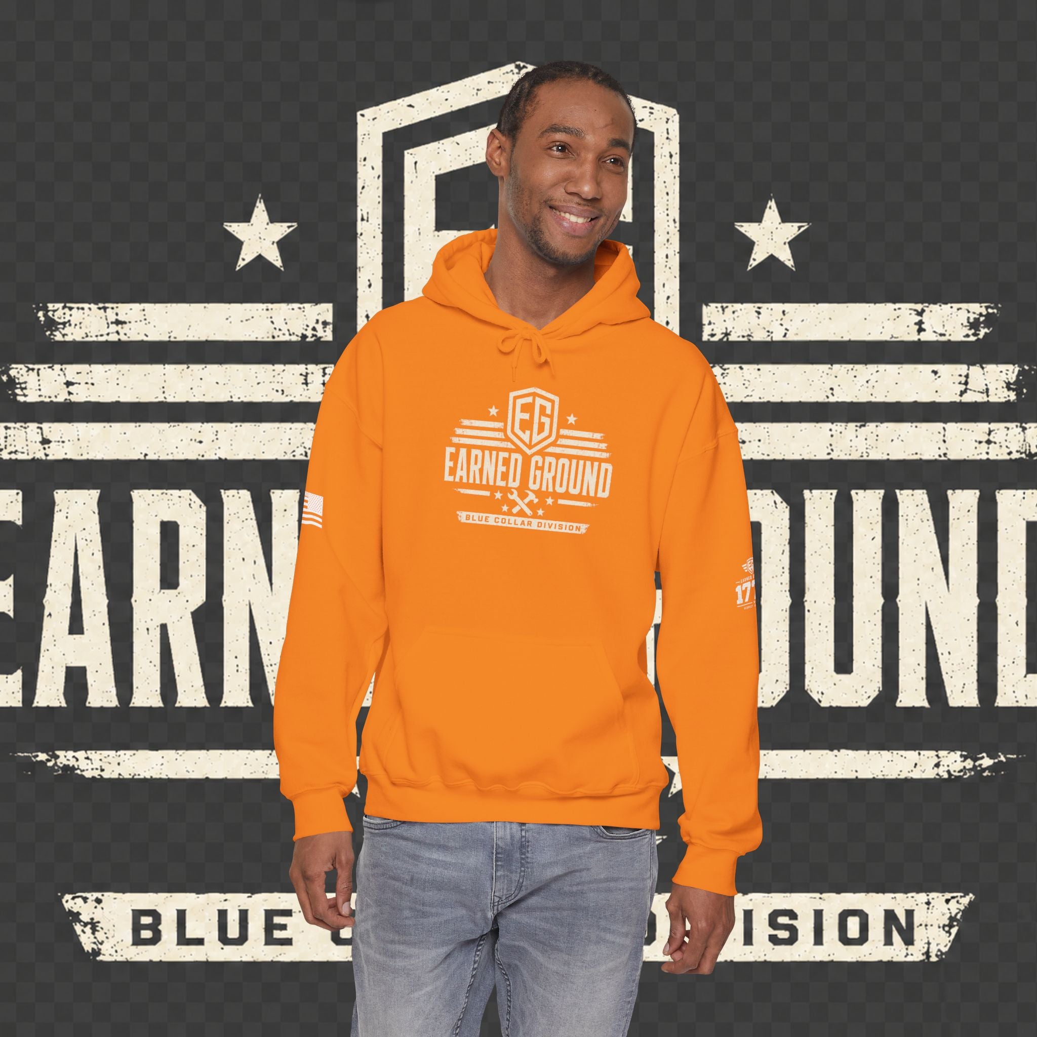 Earned Ground Blue Collar Hoodie – Blue Collar Division Hoodie