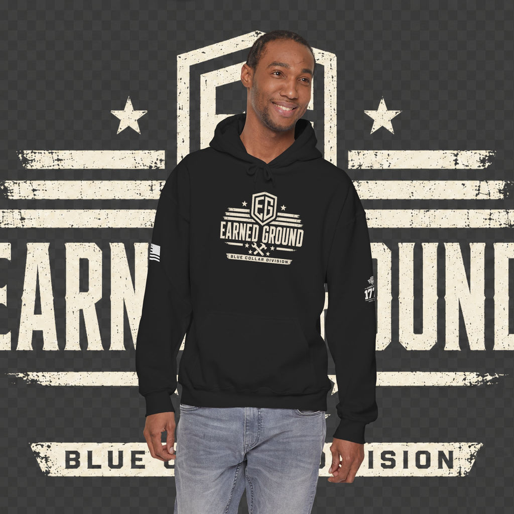 Earned Ground Blue Collar Hoodie – Blue Collar Division Hoodie