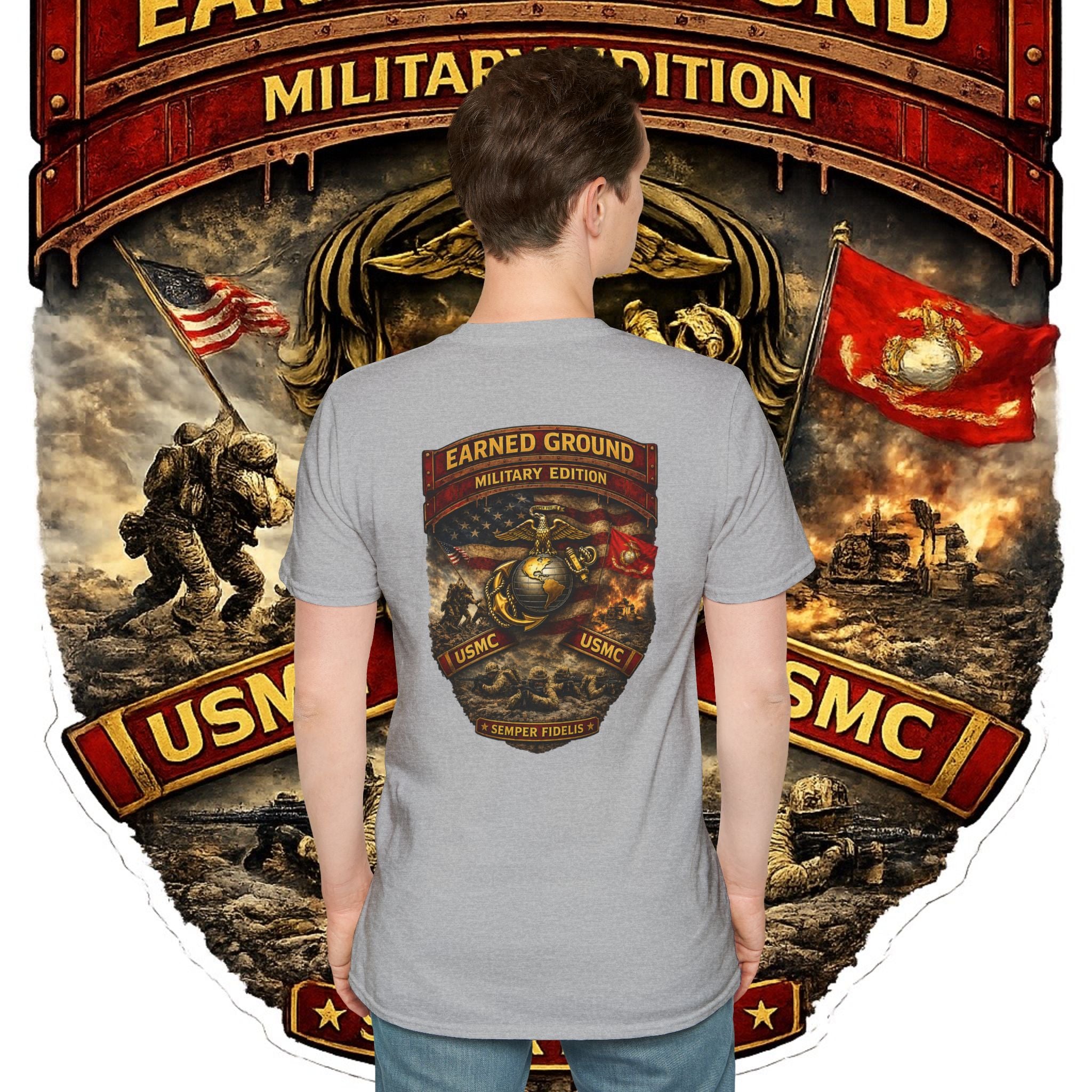 Earned Ground Military Edition USMC — USMC Military Tribute Pocket Tee