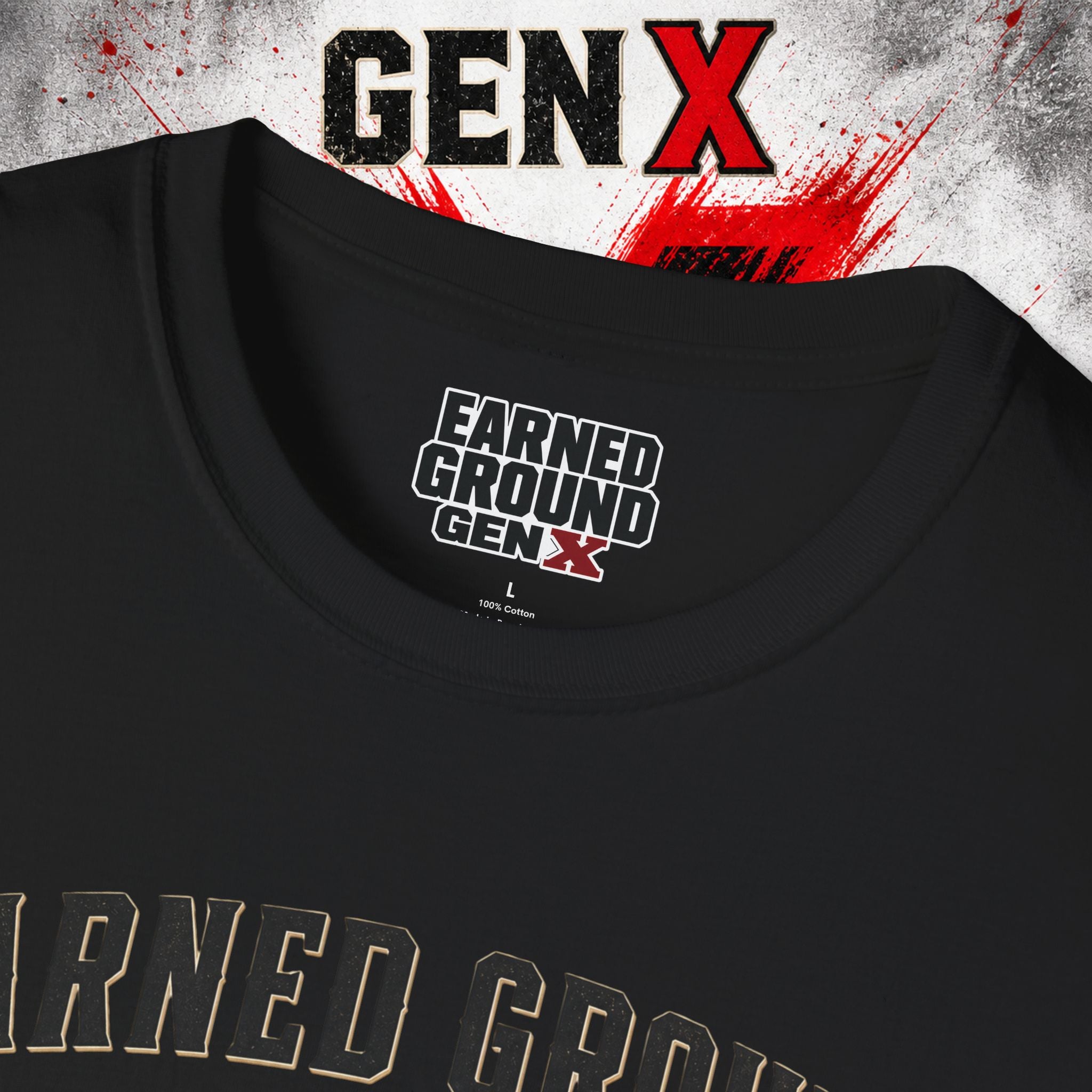 Earned Ground GEN X T-Shirt — 1965–1980 Retro Pride Tee