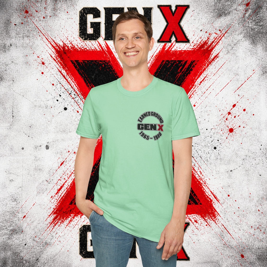 EARNED GROUD Gen X 1965–1980 Retro Logo T-Shirt