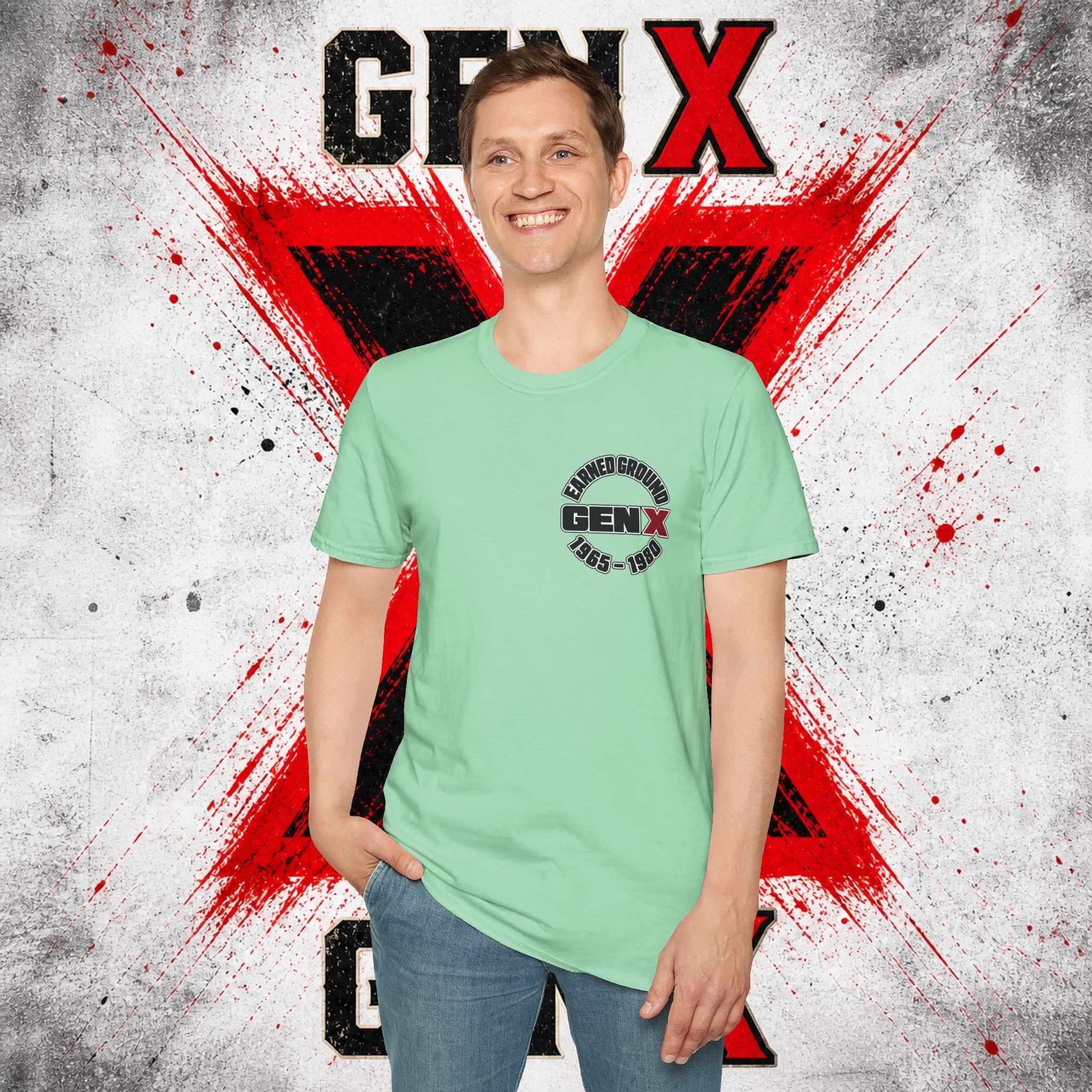 EARNED GROUD Gen X 1965–1980 Retro Logo T-Shirt