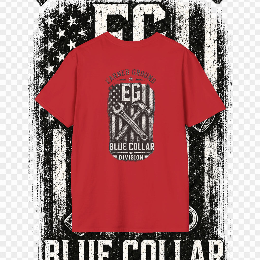 EARNED GROUND "BLUE COLLAR DIVISION" Coastal Calm Graphic T-Shirt