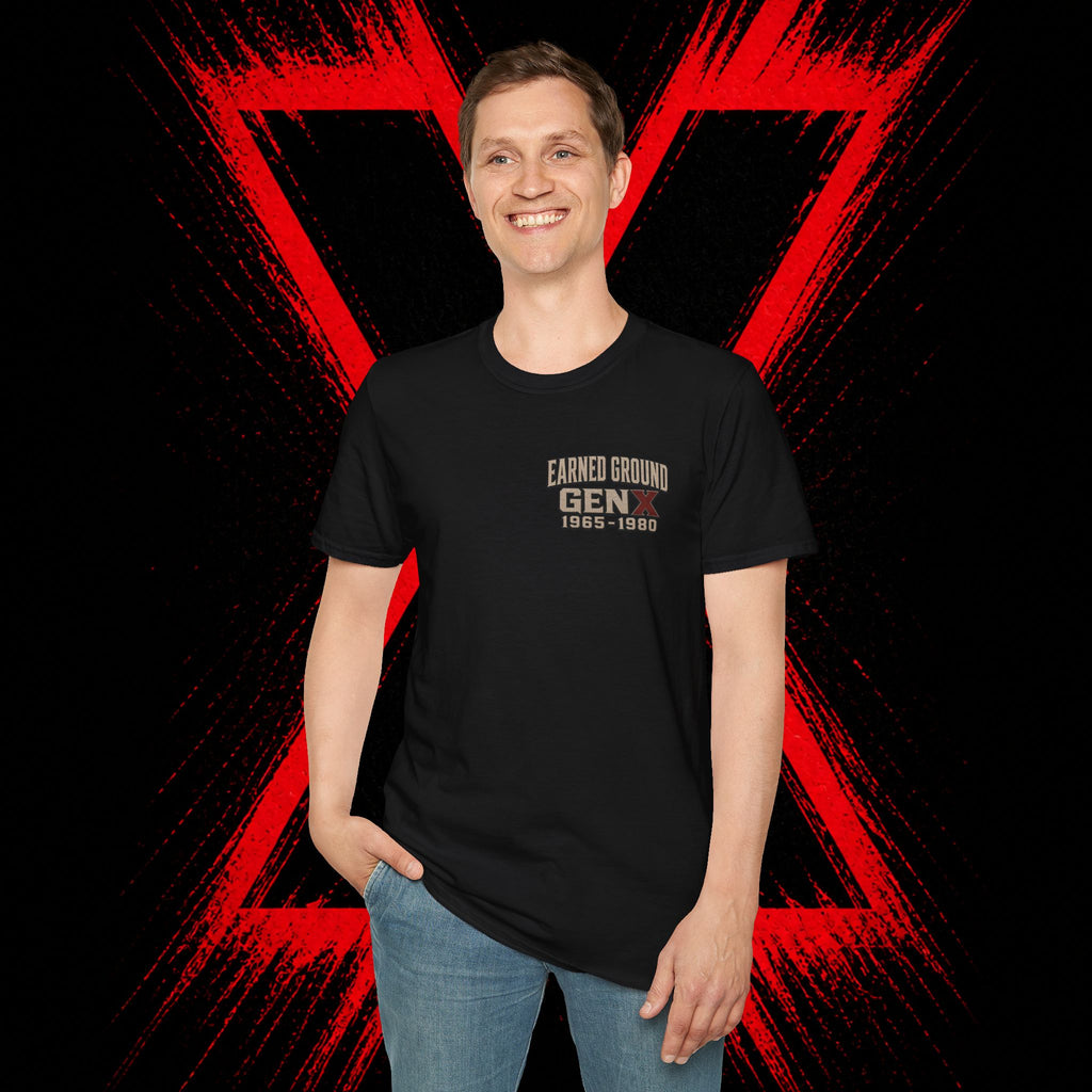 Earned Ground Gen X 1965–1980 Retro Vintage Tee— Gen X 1965–1980 Retro Vintage Tee