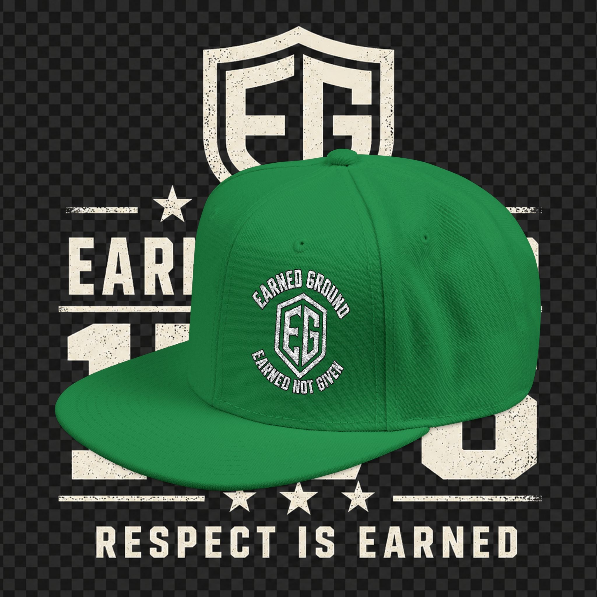 Earned Ground Embroidered Snapback Hat – Respect Is Earned Logo