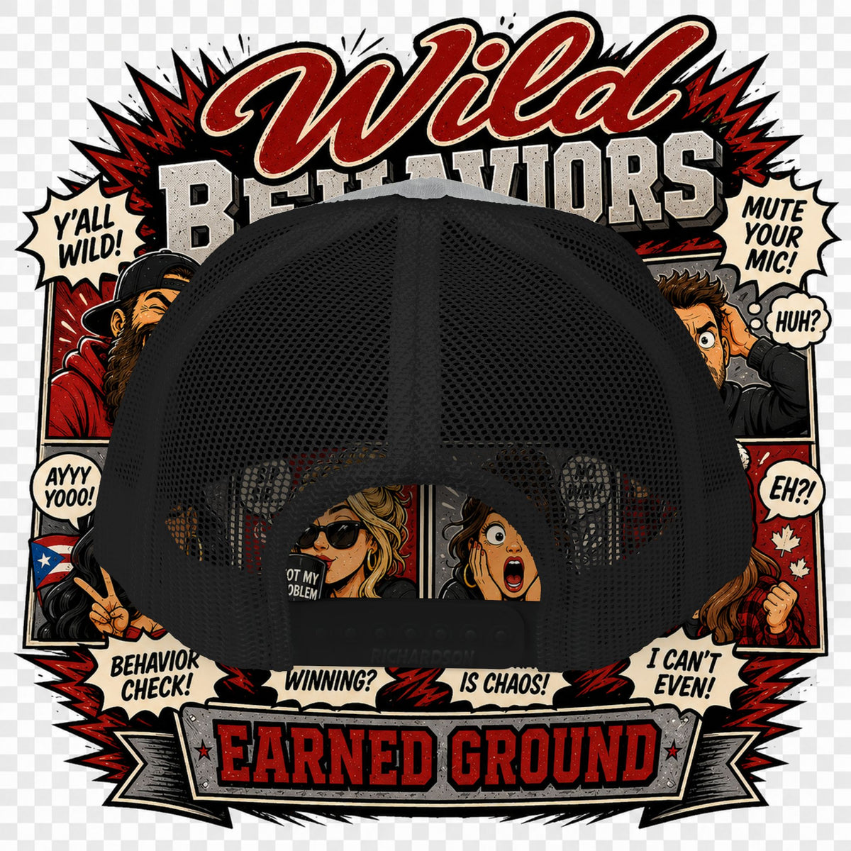 Earned Ground "Wild Behaviors" Richardson 112 – Retro Patch Trucker Hat