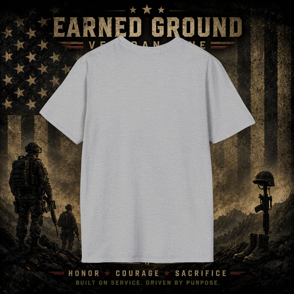 Earned Ground Veteran Division 'Service Built This'— Military Tribute Tee