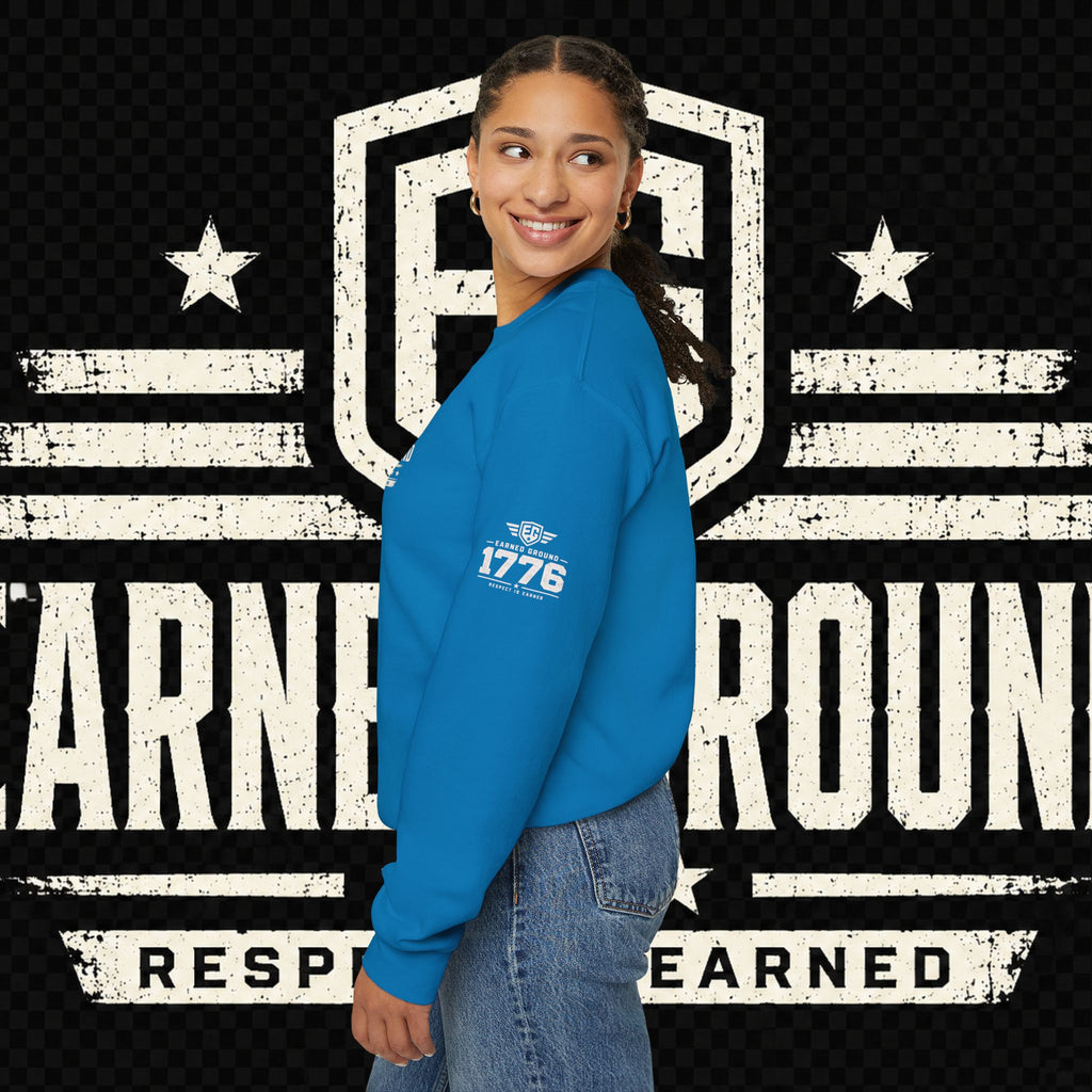 EARNED GROUND Nurses Division Crewneck Sweatshirt – Nurses Caduceus Badge Design