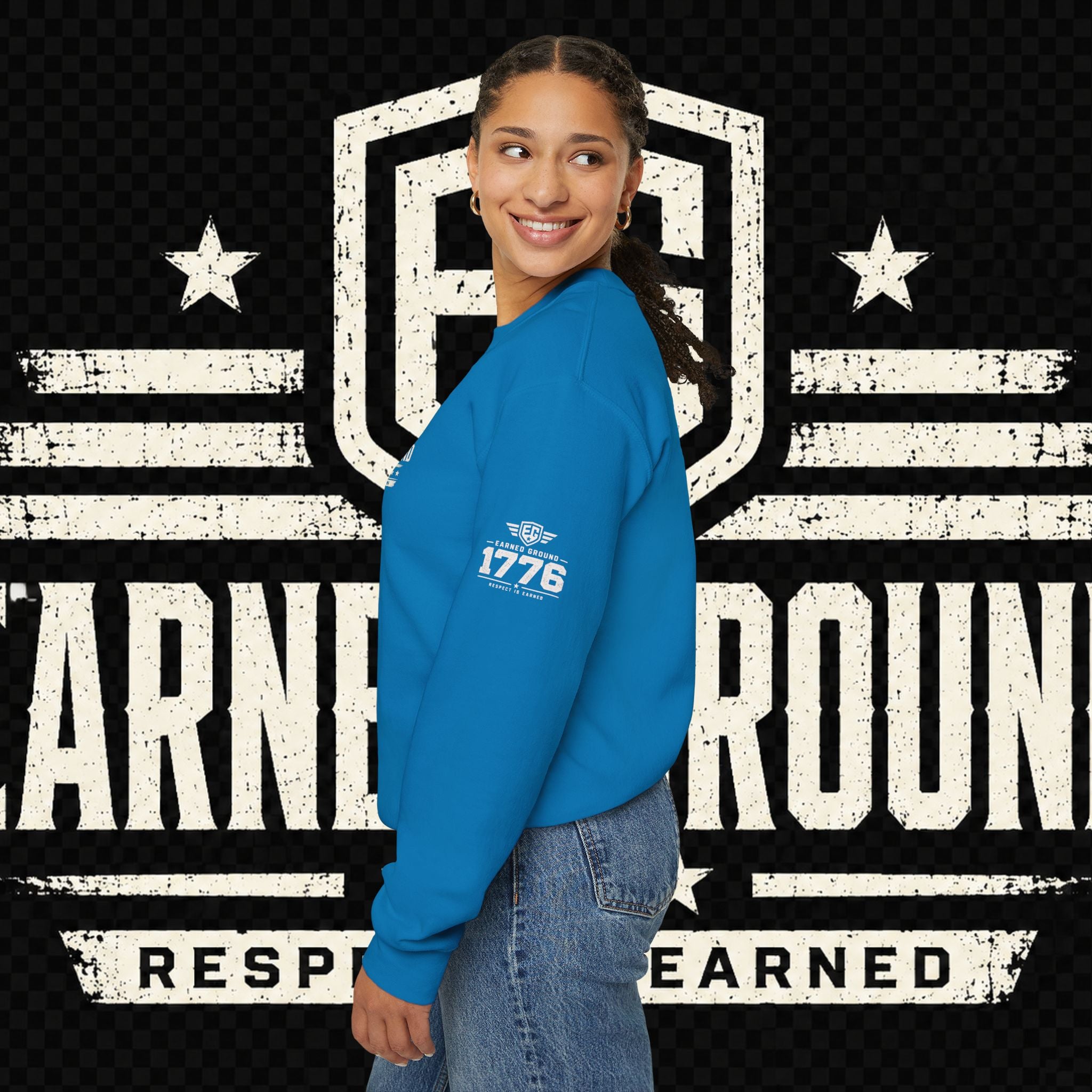 EARNED GROUND Nurses Division Crewneck Sweatshirt – Nurses Caduceus Badge Design