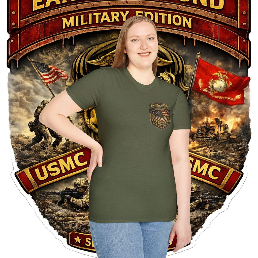Earned Ground Military Edition USMC — USMC Military Tribute Pocket Tee