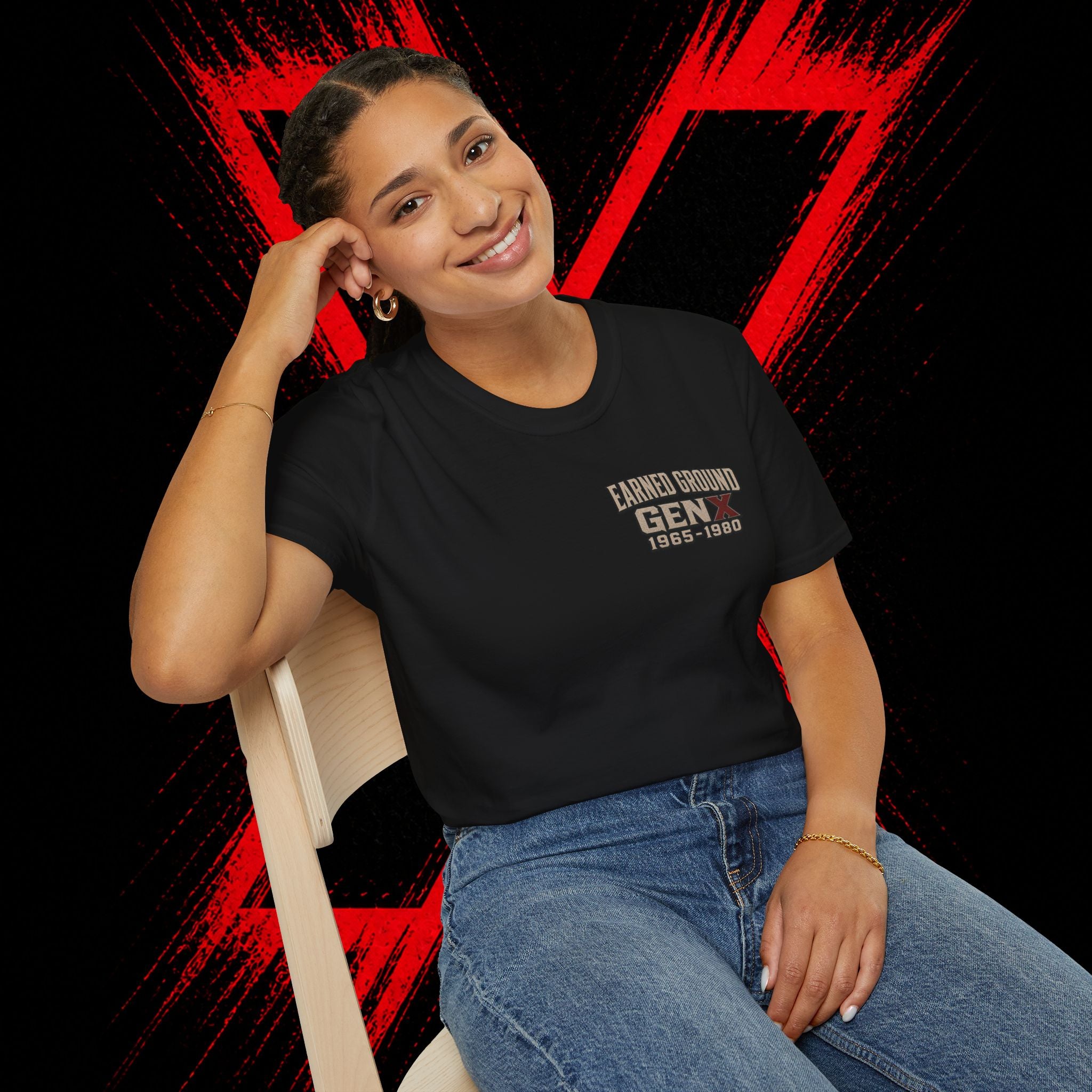 Earned Ground Gen X 1965–1980 Retro Vintage Tee— Gen X 1965–1980 Retro Vintage Tee