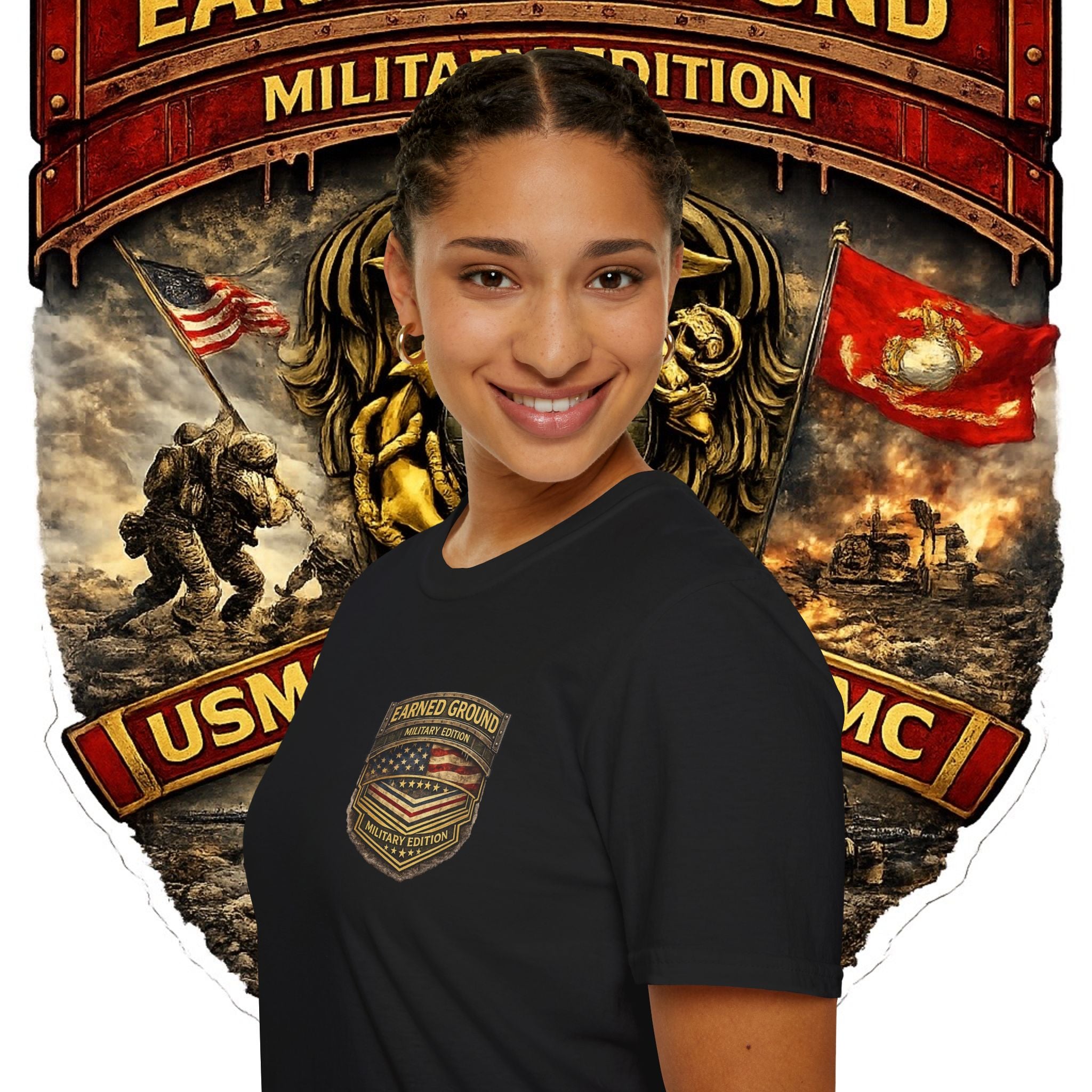 Earned Ground Military Edition USMC — USMC Military Tribute Pocket Tee