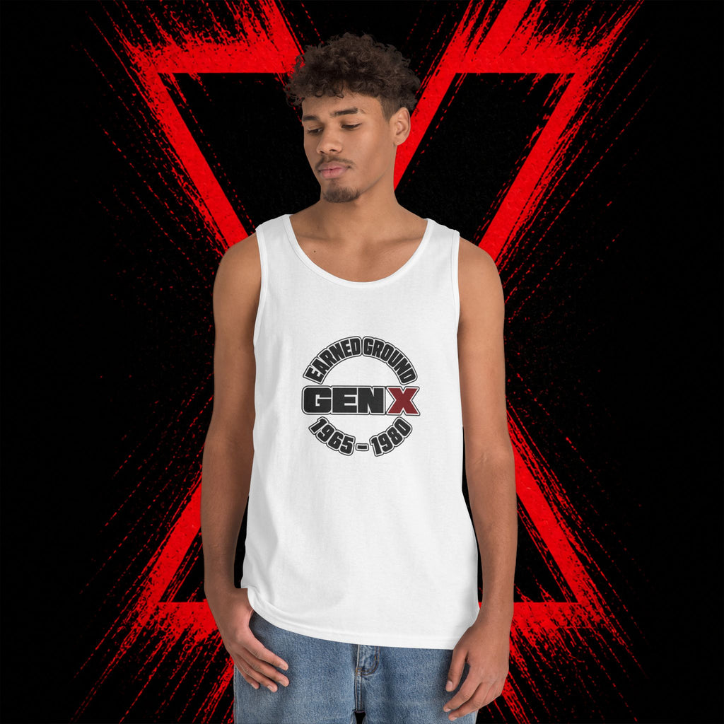 Gen X Tank Top - "Earned Ground" 1965–1980 Retro Logo Tank