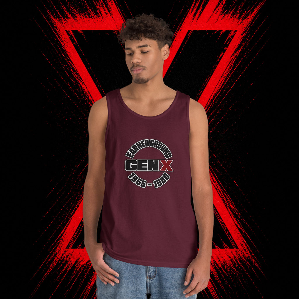 Gen X Tank Top - "Earned Ground" 1965–1980 Retro Logo Tank