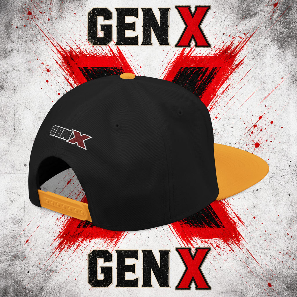 Gen X Embroidered Flat Bill Ball Cap — Gen X Proud 1965–1980