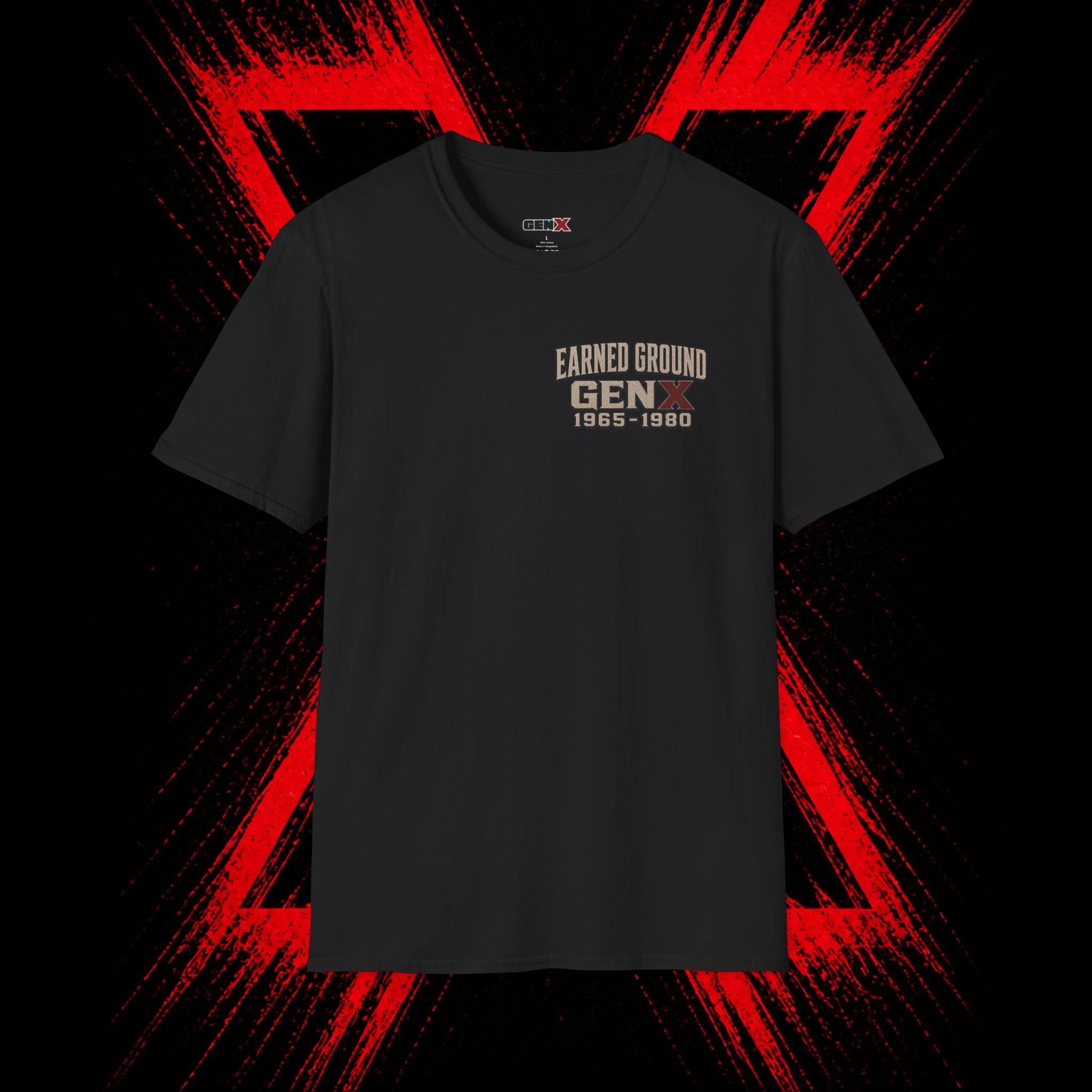 Earned Ground Gen X 1965–1980 Retro Vintage Tee— Gen X 1965–1980 Retro Vintage Tee