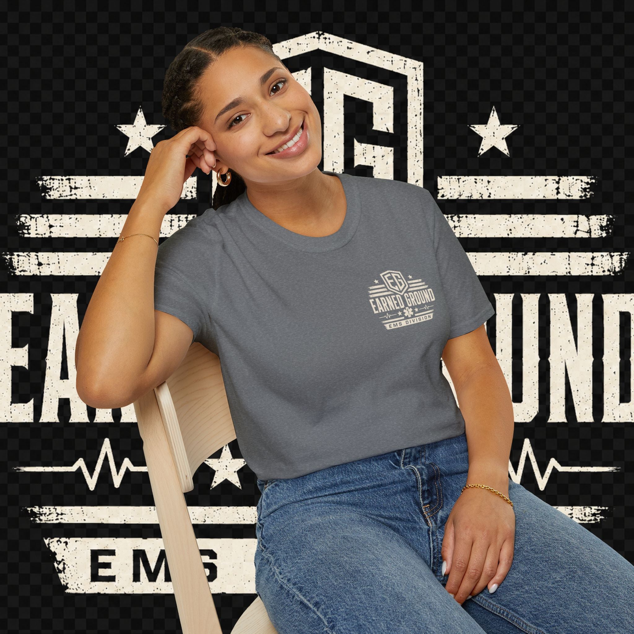 EARNED GROUND EMS DIVISON Heritage T-Shirt -
