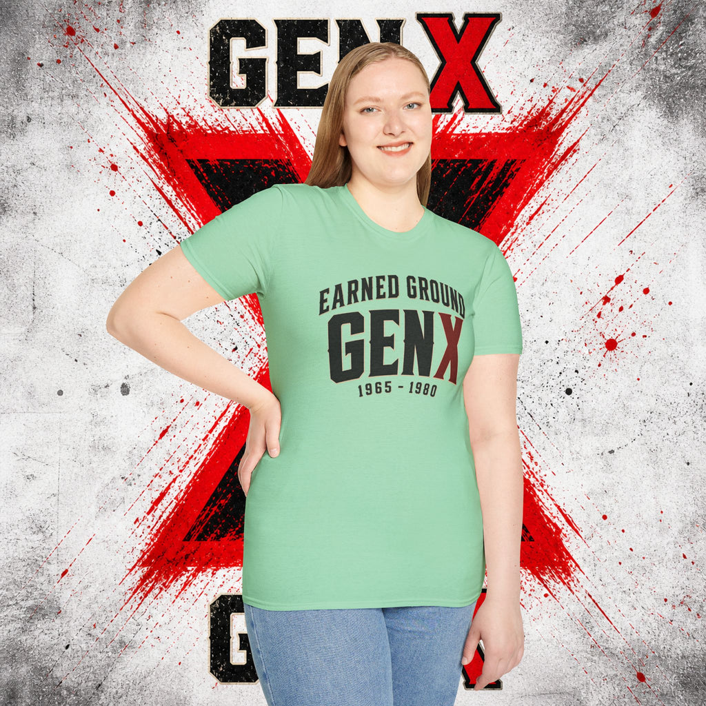 Earned Ground GEN X T-Shirt — 1965–1980 Retro Pride Tee