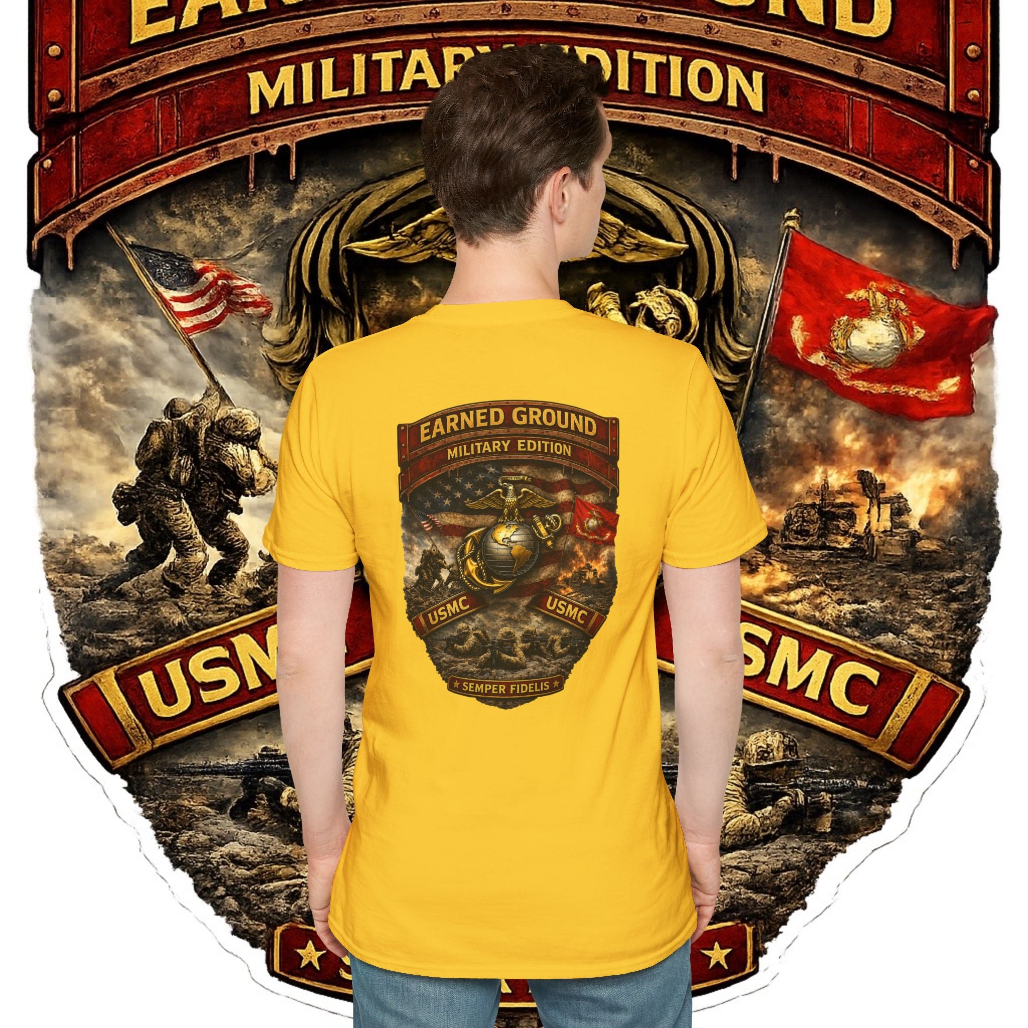 Earned Ground Military Edition USMC — USMC Military Tribute Pocket Tee