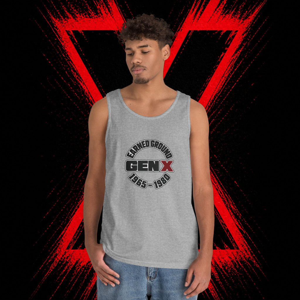Gen X Tank Top - "Earned Ground" 1965–1980 Retro Logo Tank