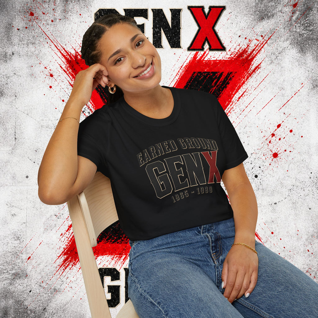 Earned Ground GEN X T-Shirt — 1965–1980 Retro Pride Tee