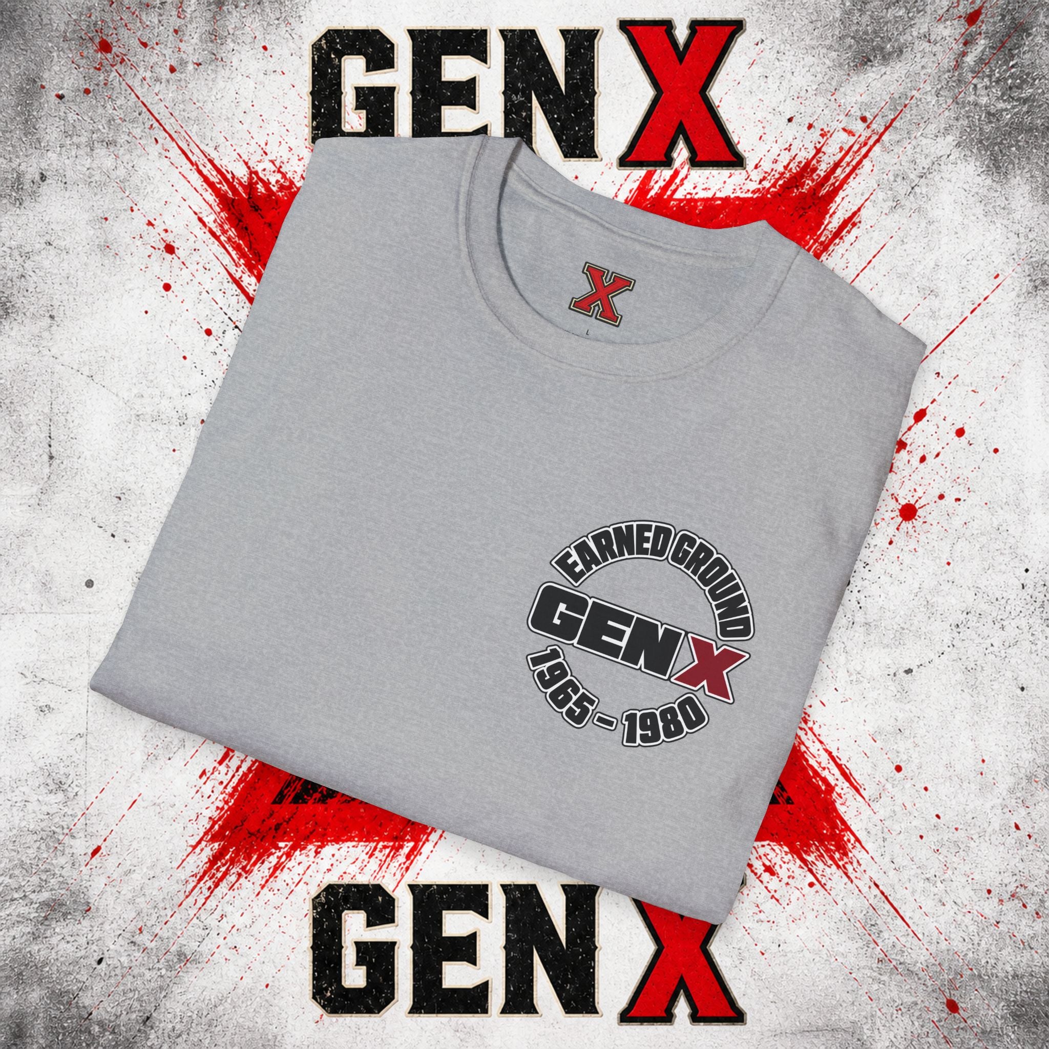 EARNED GROUD Gen X 1965–1980 Retro Logo T-Shirt