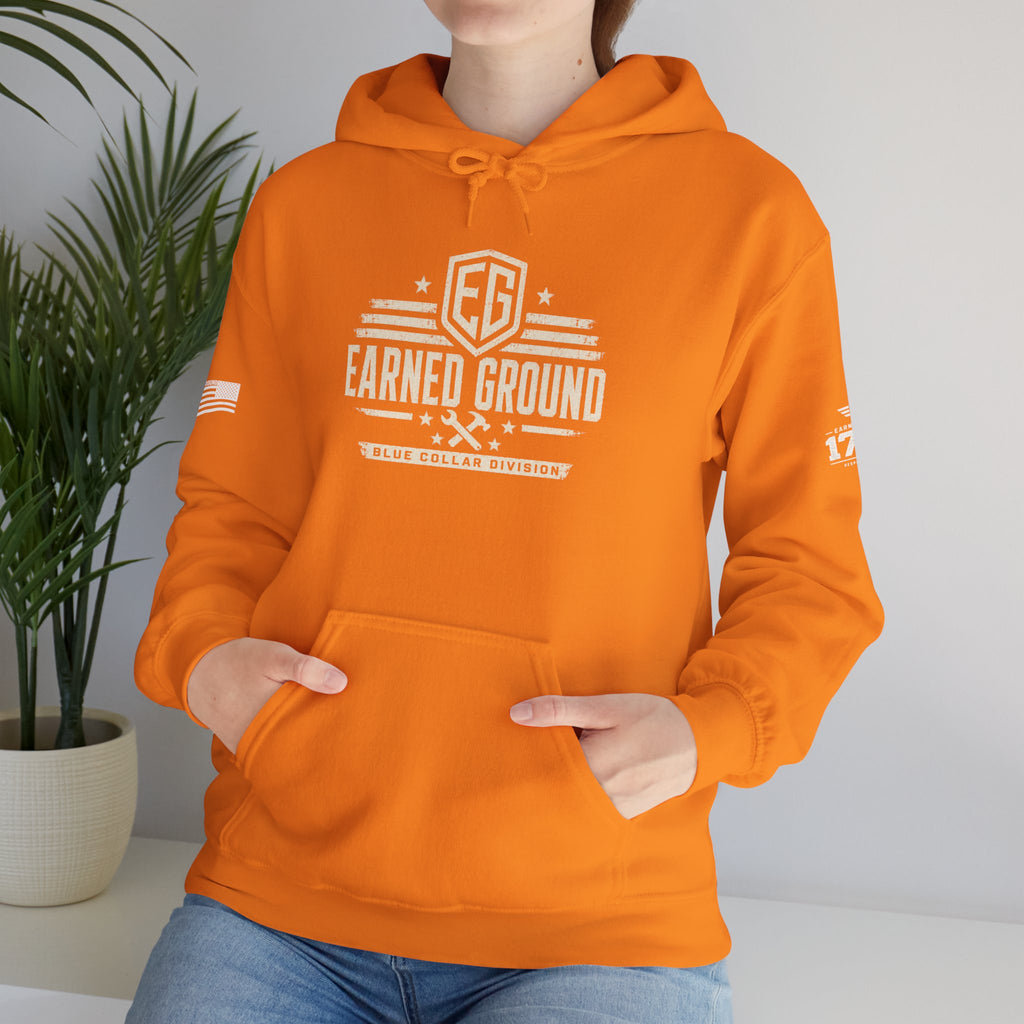 Earned Ground Blue Collar Hoodie – Blue Collar Division Hoodie