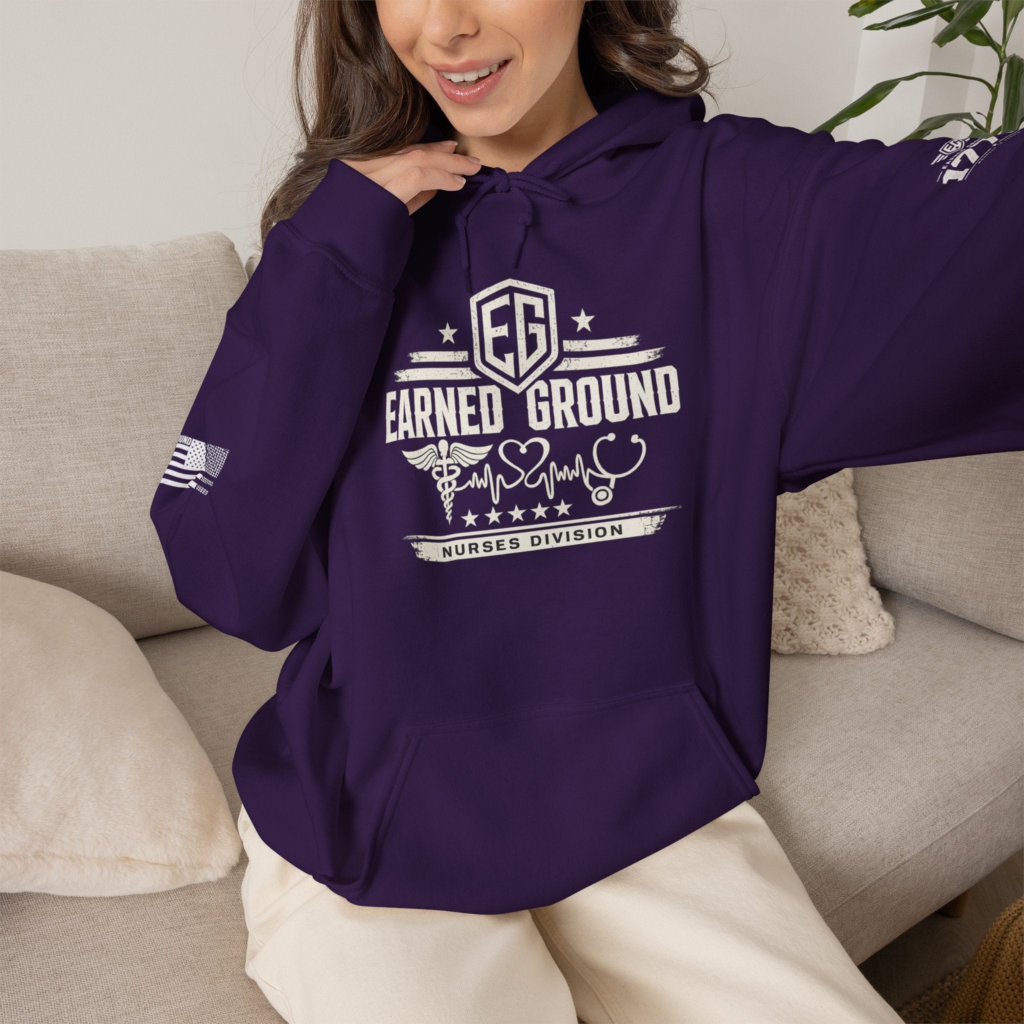 Earned Ground Nurses Division Hoodie — Nurse Tribute Pullover