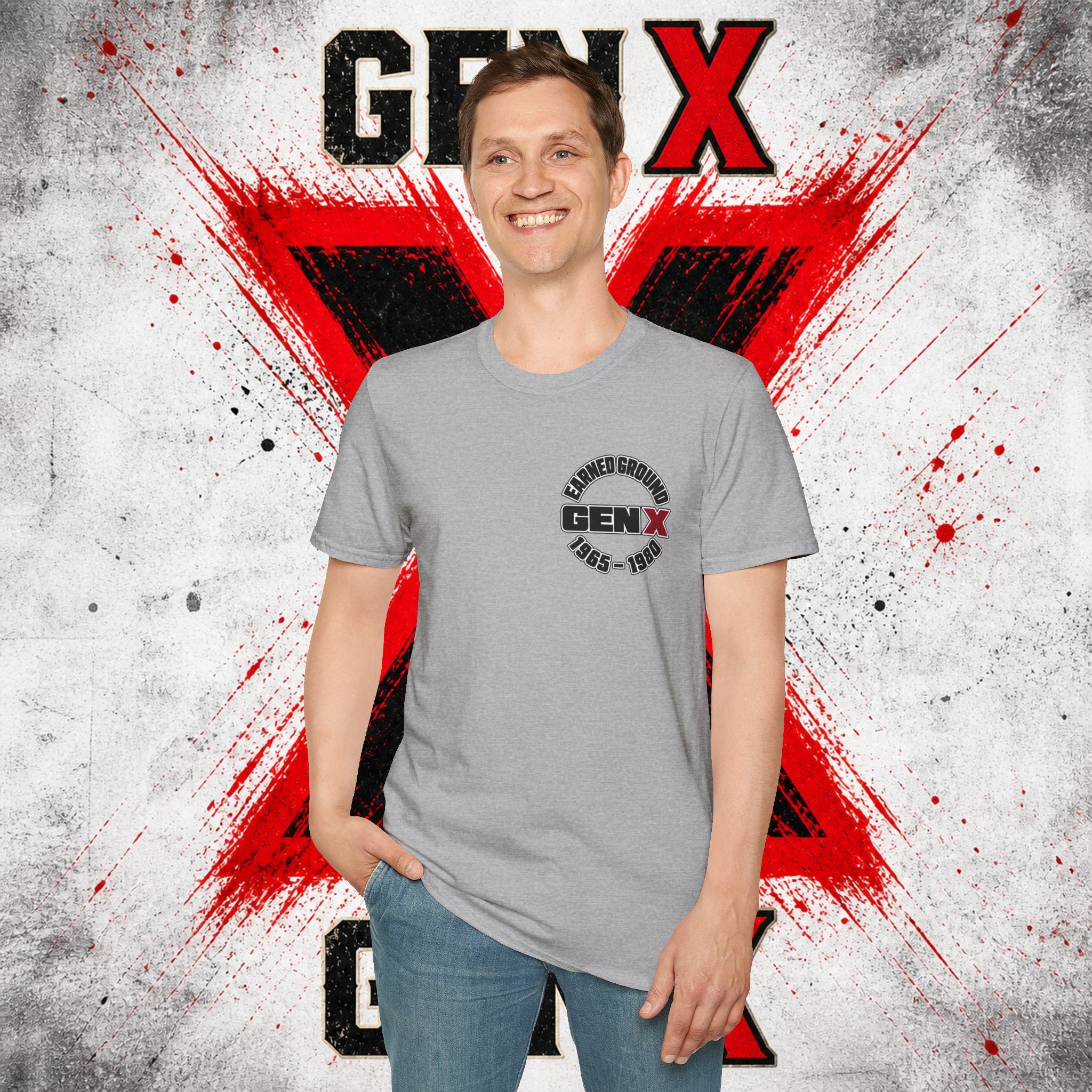 EARNED GROUD Gen X 1965–1980 Retro Logo T-Shirt