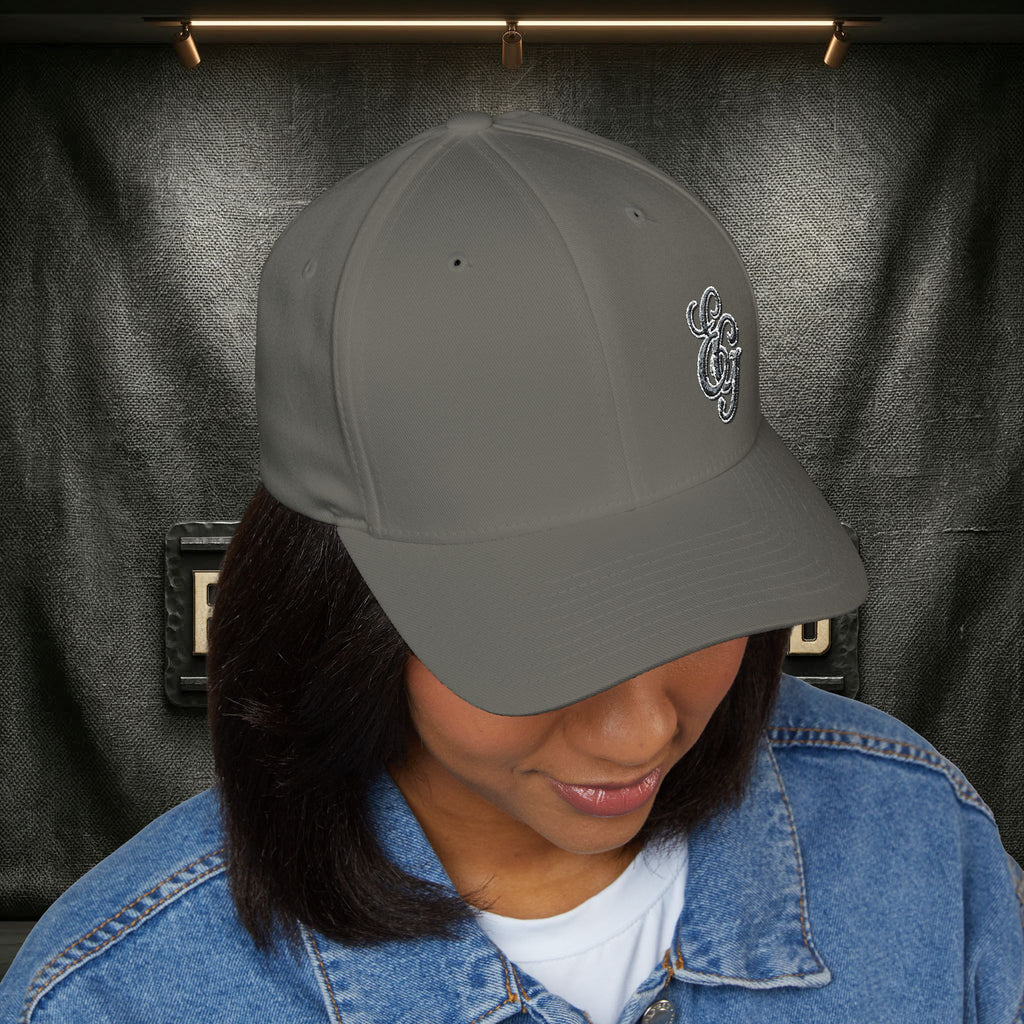 EARNED GROUND FLEX FIT — Elegant Script 'E & G' LOGO BALL CAP