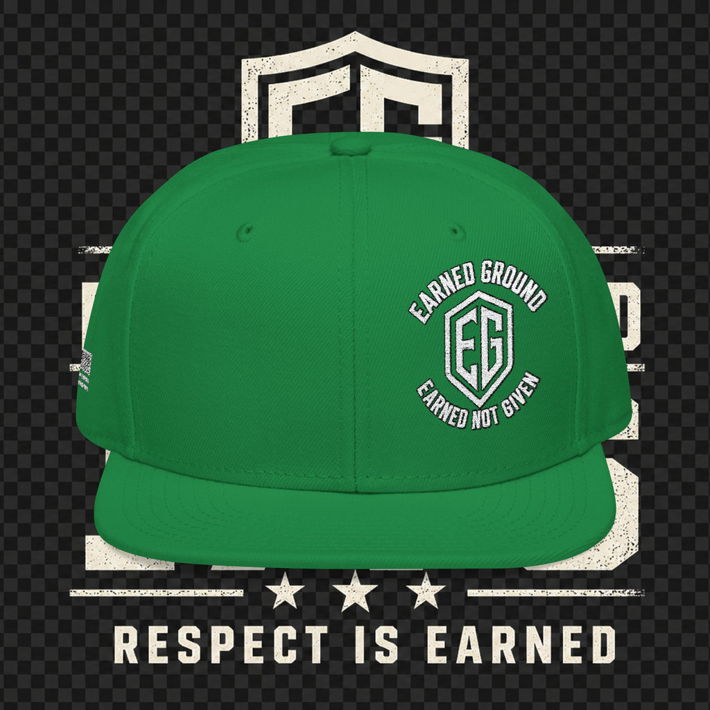 Earned Ground Embroidered Snapback Hat – Respect Is Earned Logo
