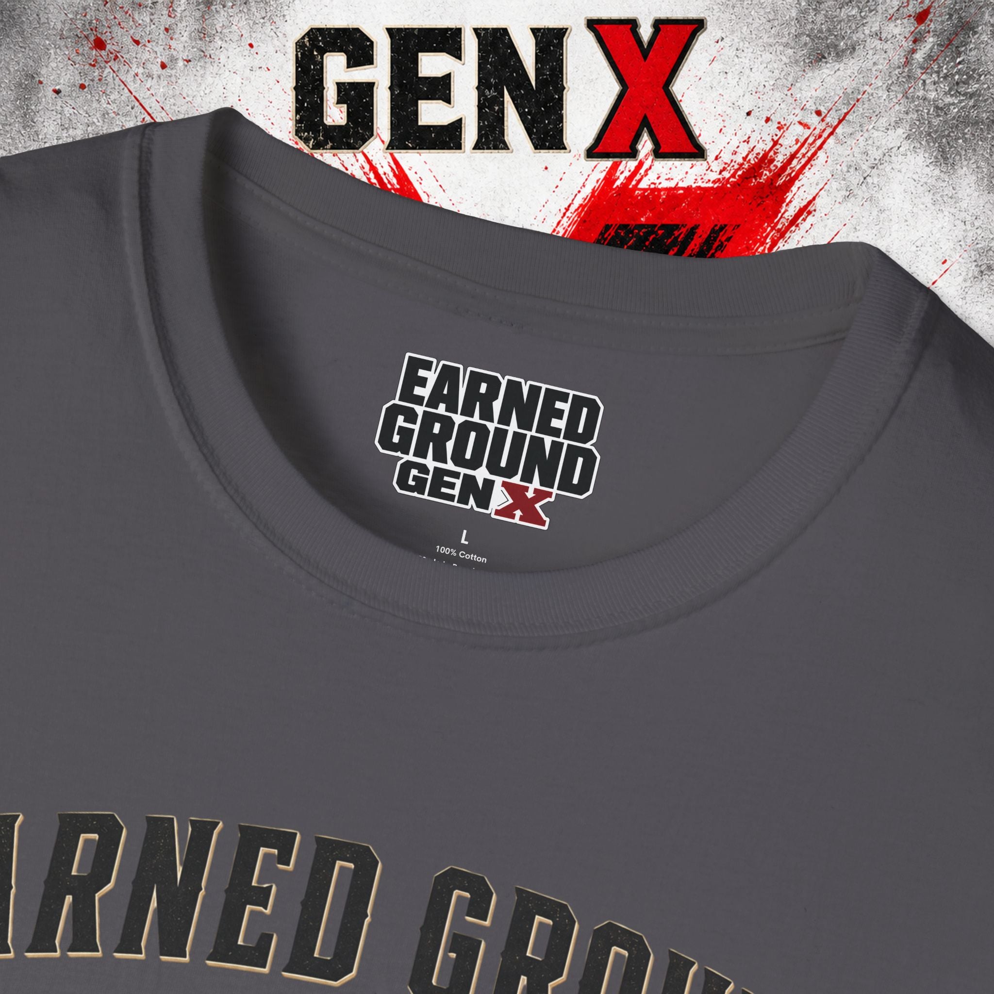 Earned Ground GEN X T-Shirt — 1965–1980 Retro Pride Tee