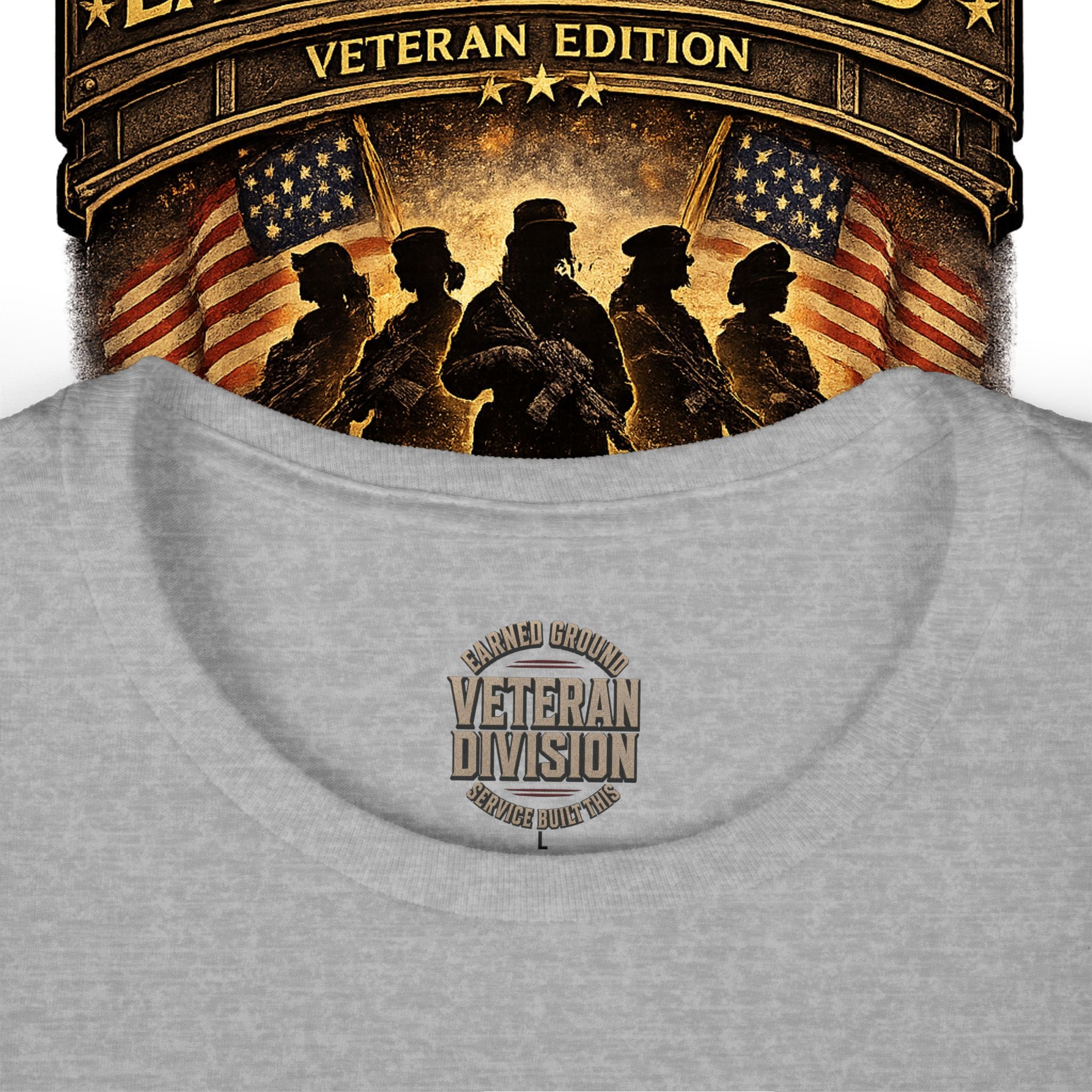 Earned Ground Female Veteran Patriotic Women's Tee - Female Veteran Patriotic Tee